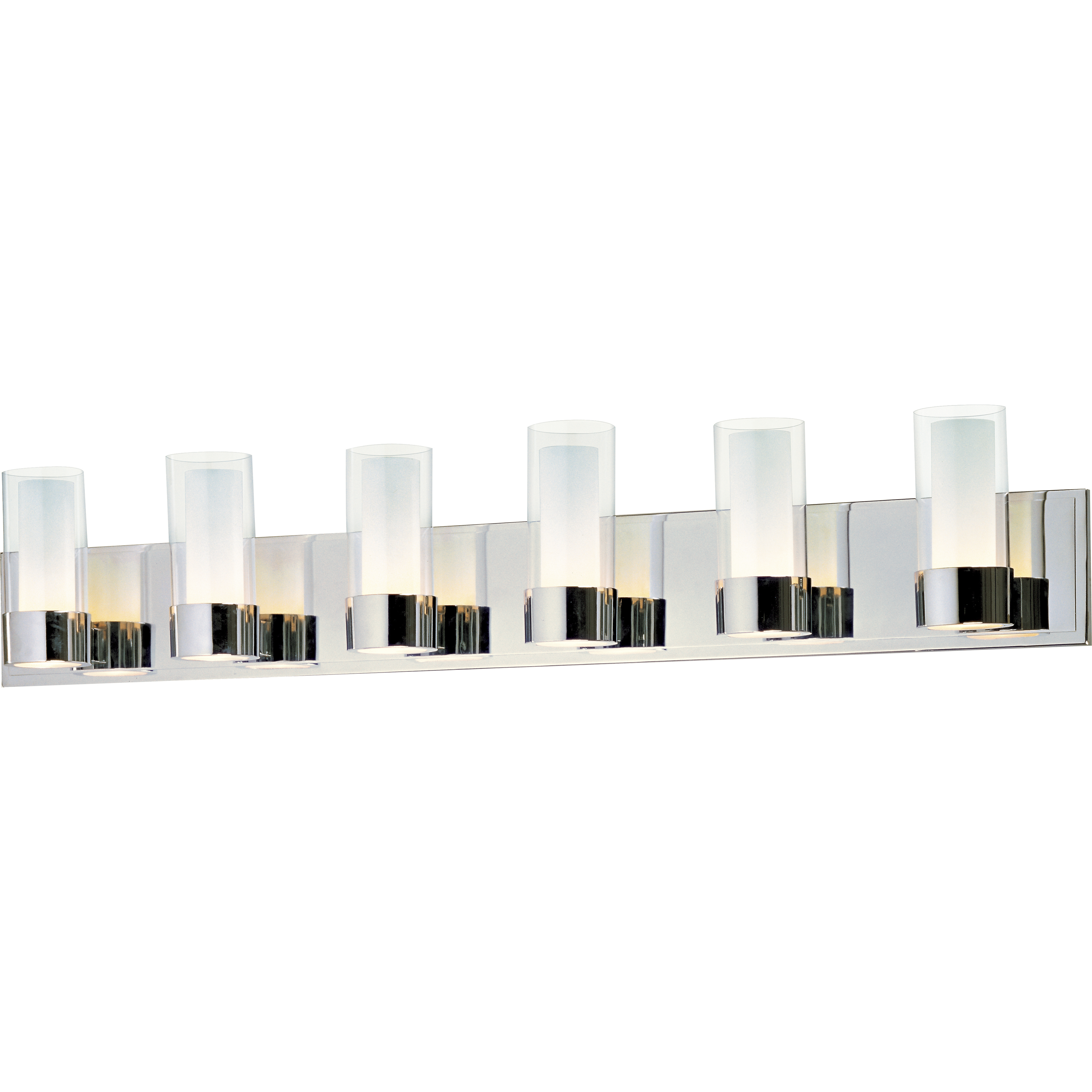 Silo 6 Light 40 inch Polished Chrome Bath Vanity Wall Light in Xenon