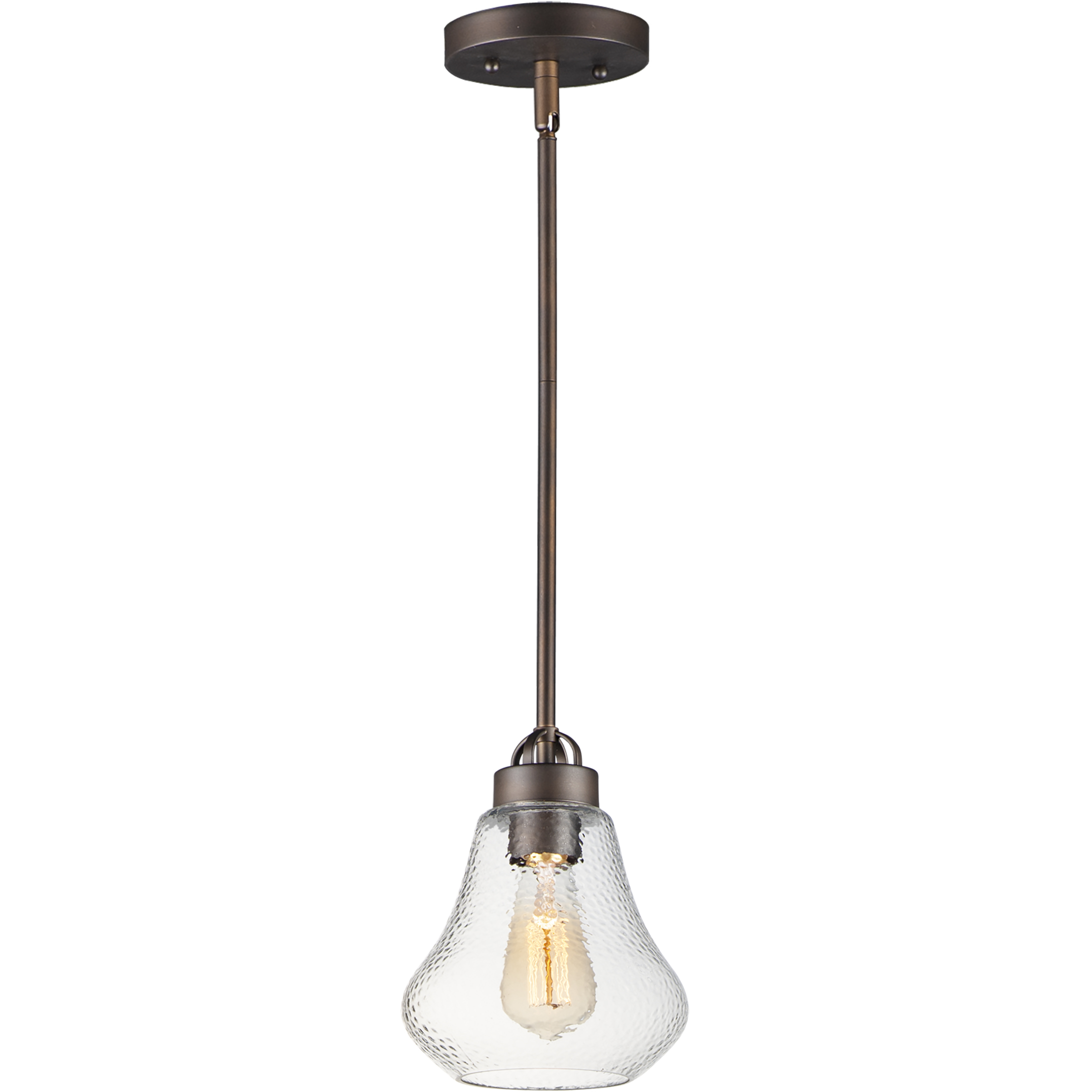 Dianne 1 Light 7.5 inch Oil Rubbed Bronze Single Pendant Ceiling Light in Hammer