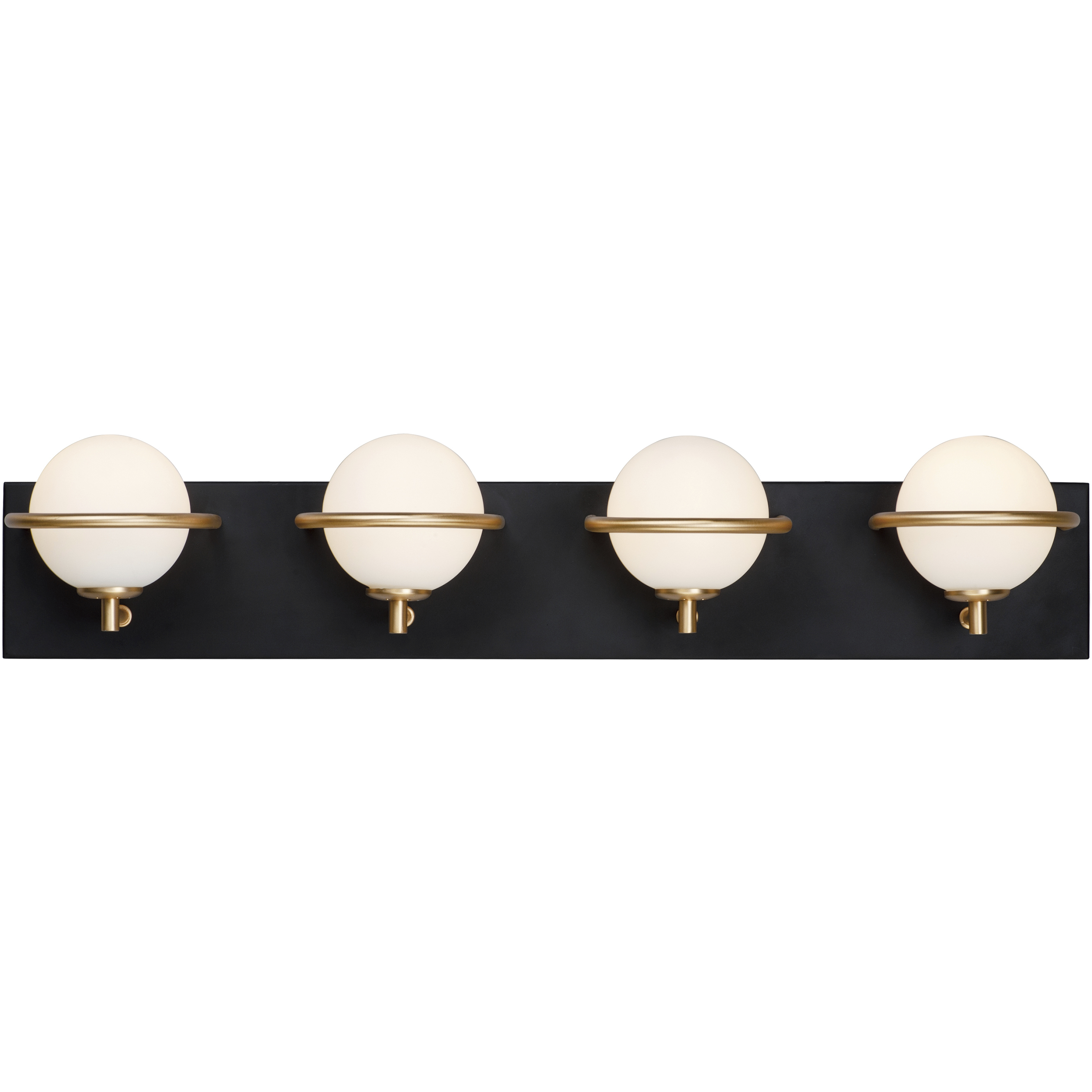 Revolve LED 27.25 inch Black and Gold Bath Vanity Wall Light