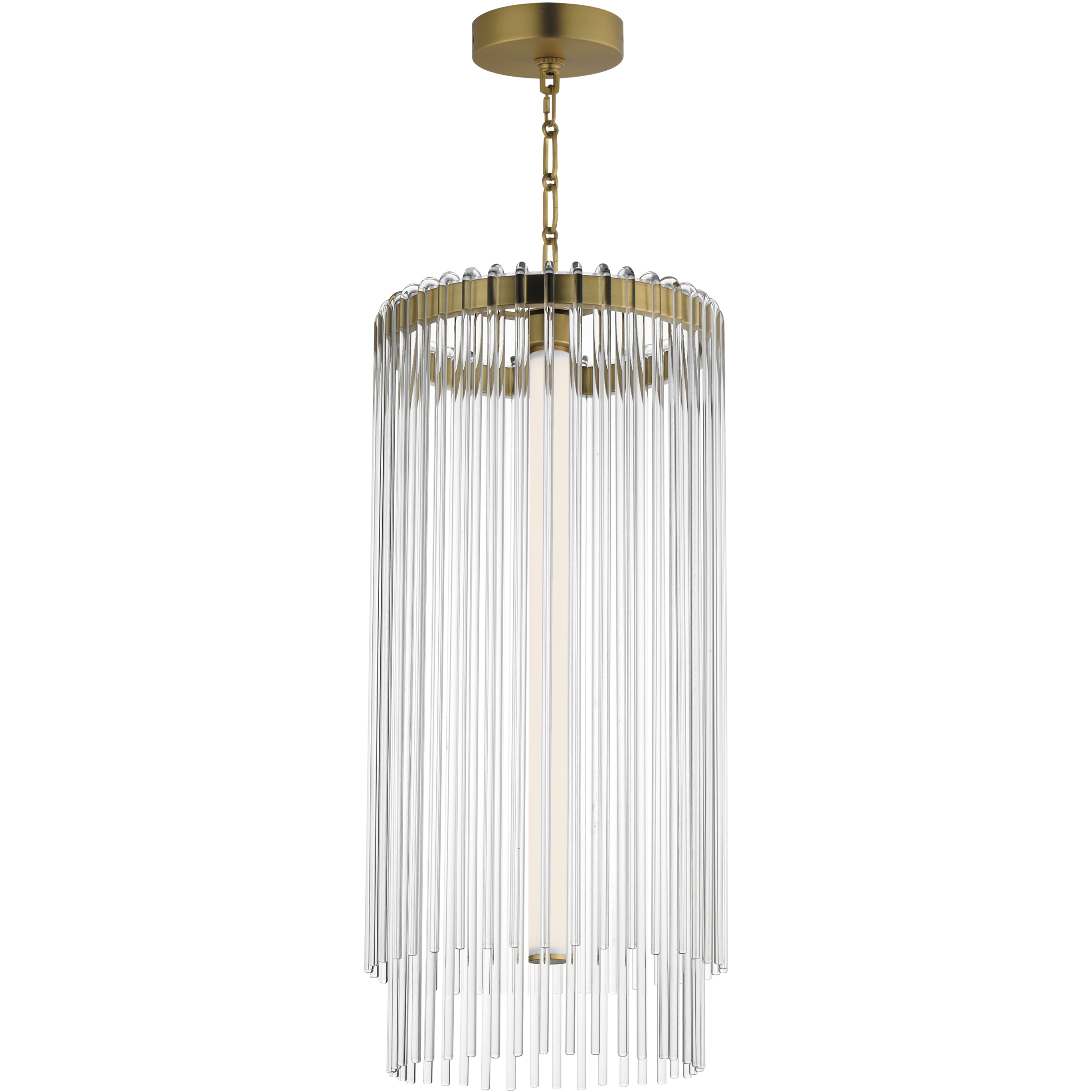 Jolie LED 14 inch Natural Aged Brass Entry Foyer Pendant Ceiling Light