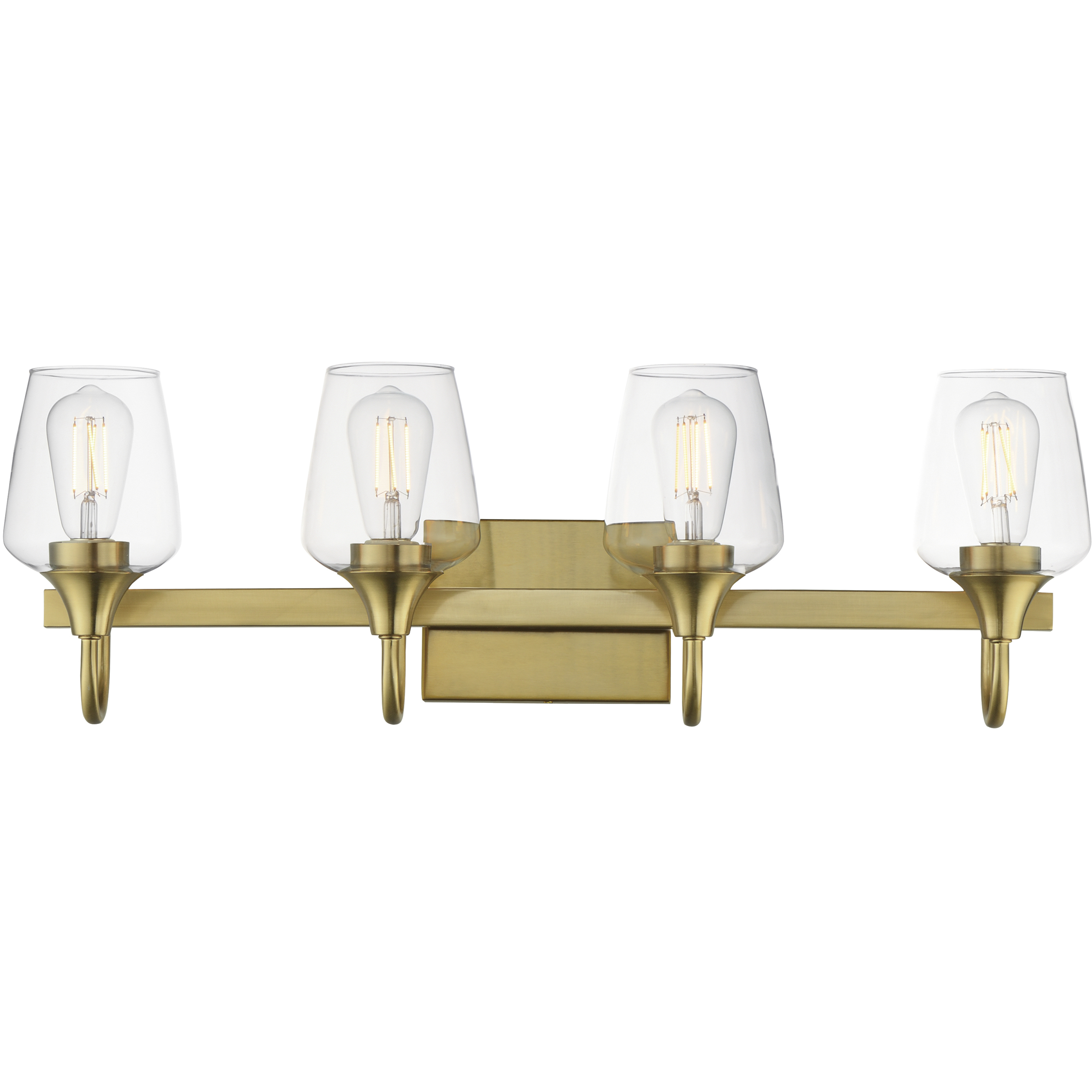Goblet 4 Light 28.25 inch Natural Aged Brass Bath Vanity Wall Light