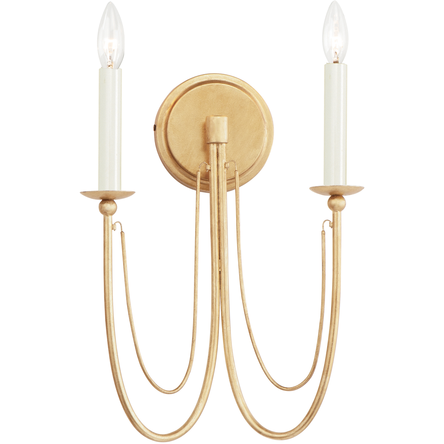 Plumette 2 Light 14 inch Gold Leaf Wall Sconce Wall Light