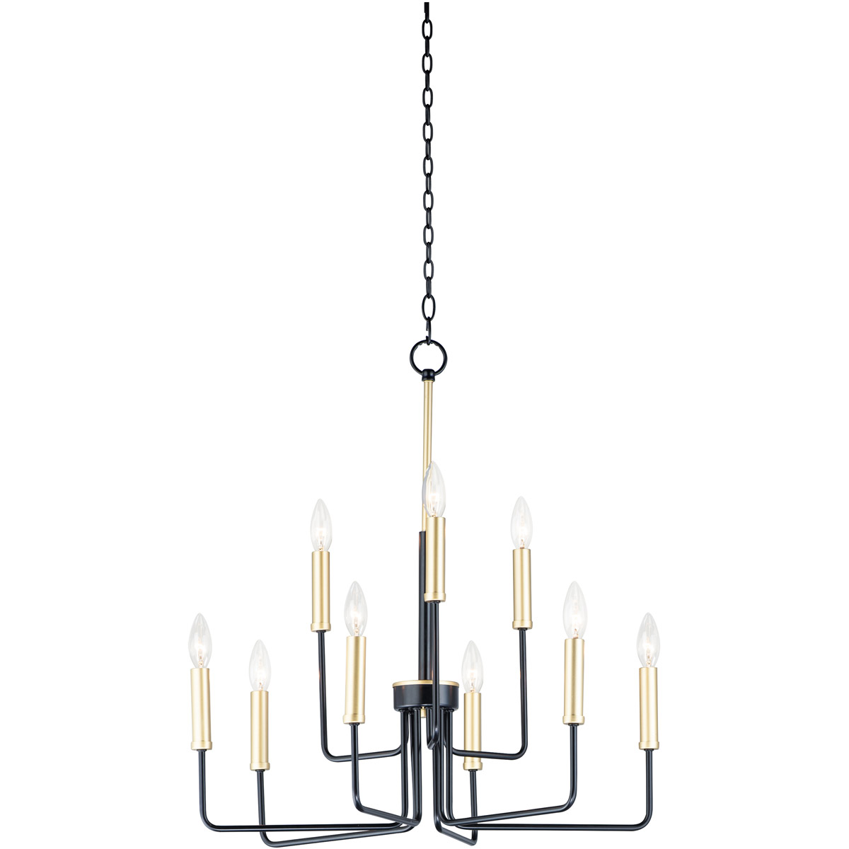 Sullivan 9 Light 25 inch Black/Gold Multi-Tier Chandelier Ceiling Light