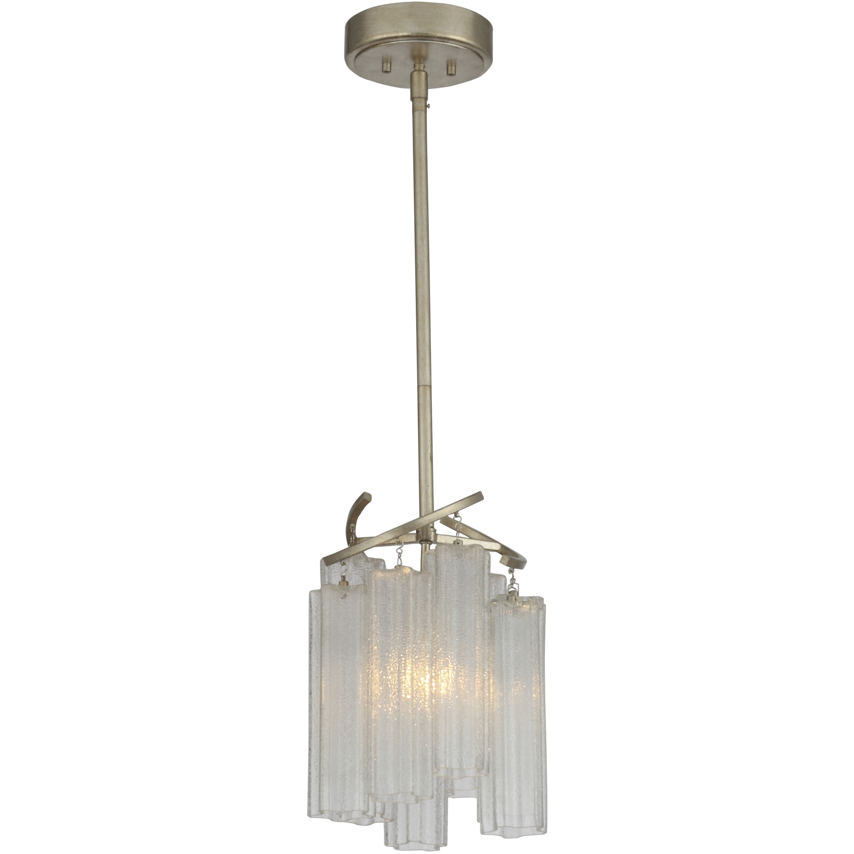 Victoria 1 Light 10.75 inch Golden Silver Single Pendant Ceiling Light