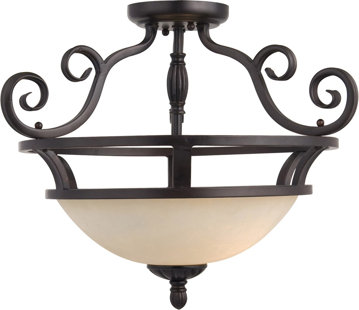 Bronze semi flush mount light outlet