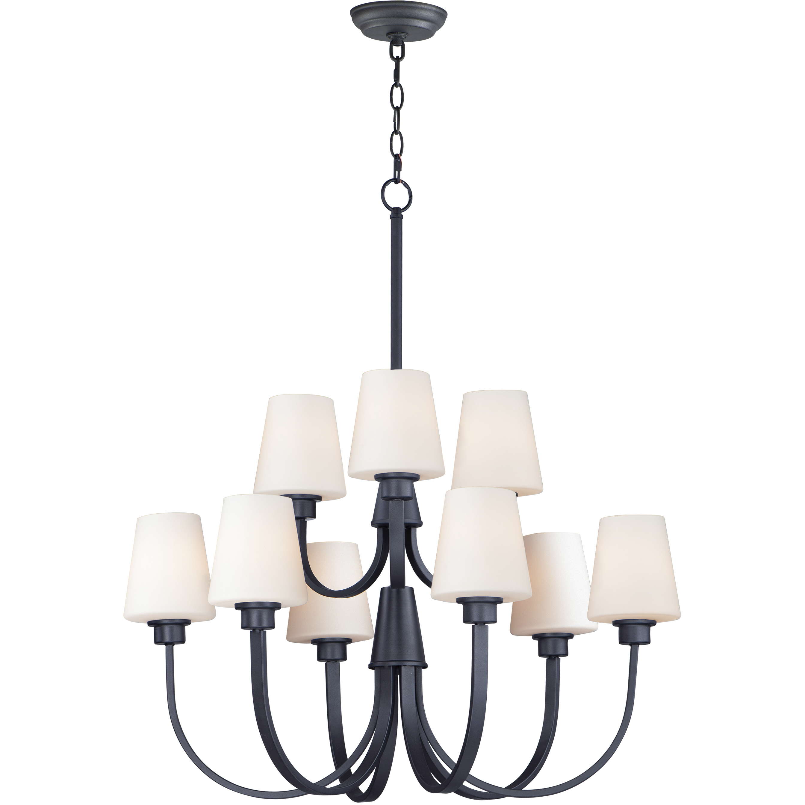 Shelter 9 Light 30 inch Black Chandelier Ceiling Light
