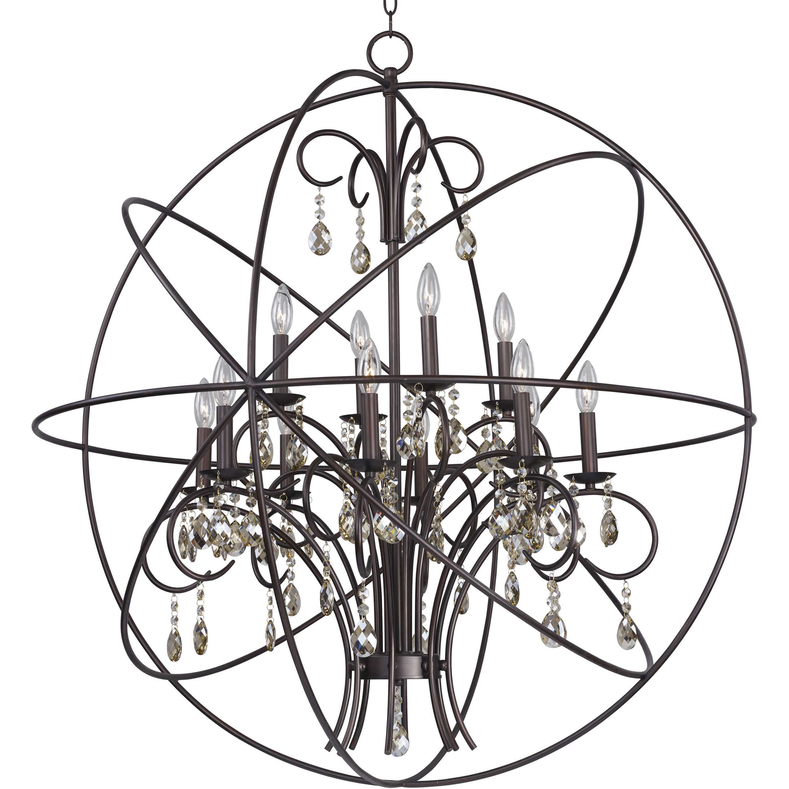 Orbit 12 Light 40 inch Oil Rubbed Bronze Single Pendant Ceiling Light
