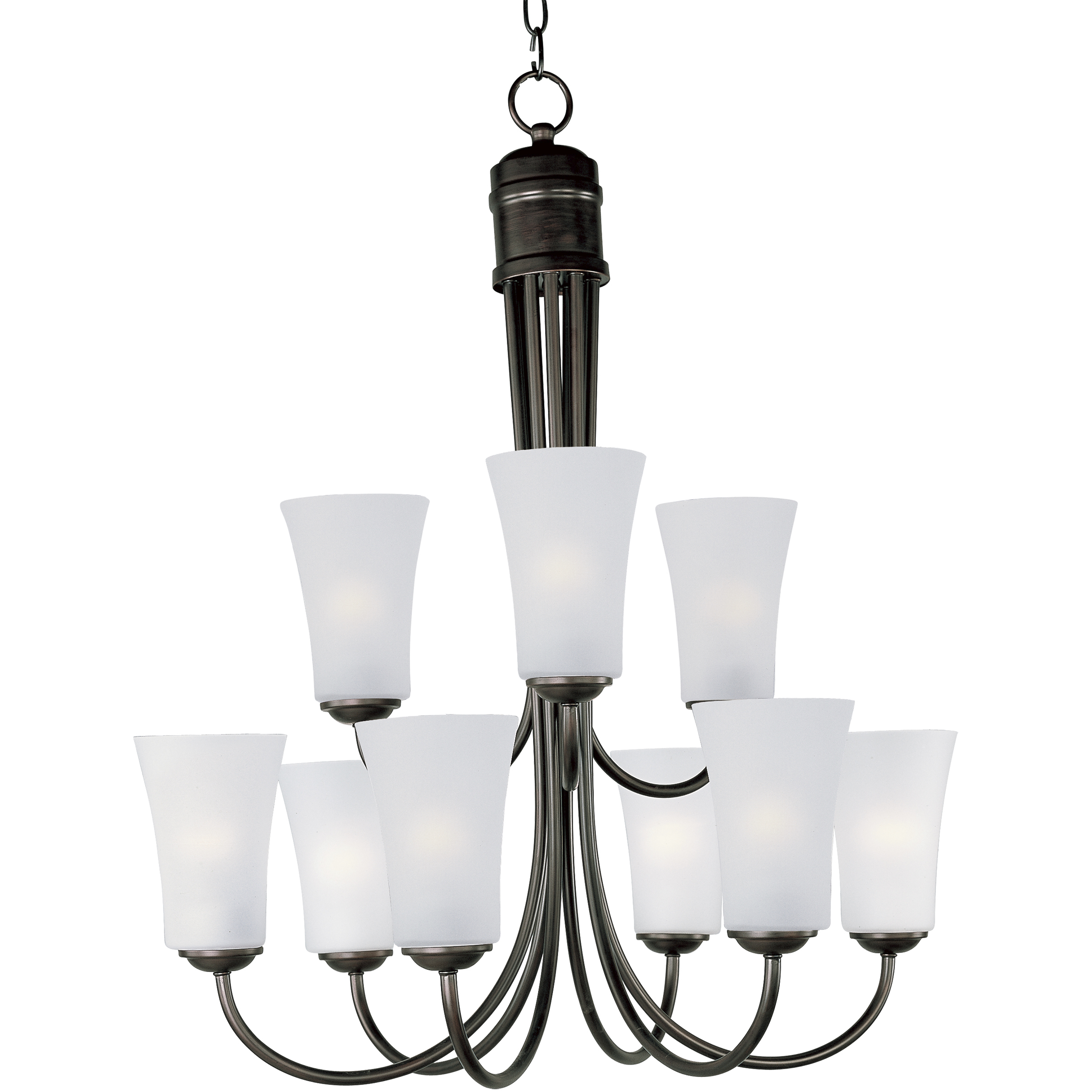 Logan 9 Light 28.5 inch Oil Rubbed Bronze Multi-Tier Chandelier Ceiling Light