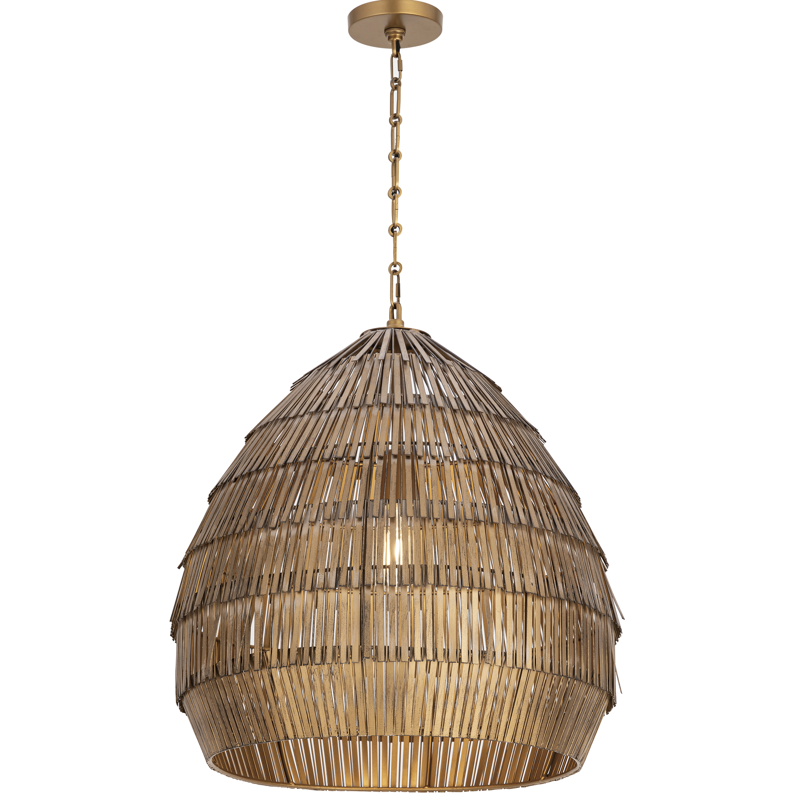 Gilda 1 Light 20 inch Antique Brass Single Pendant Ceiling Light
