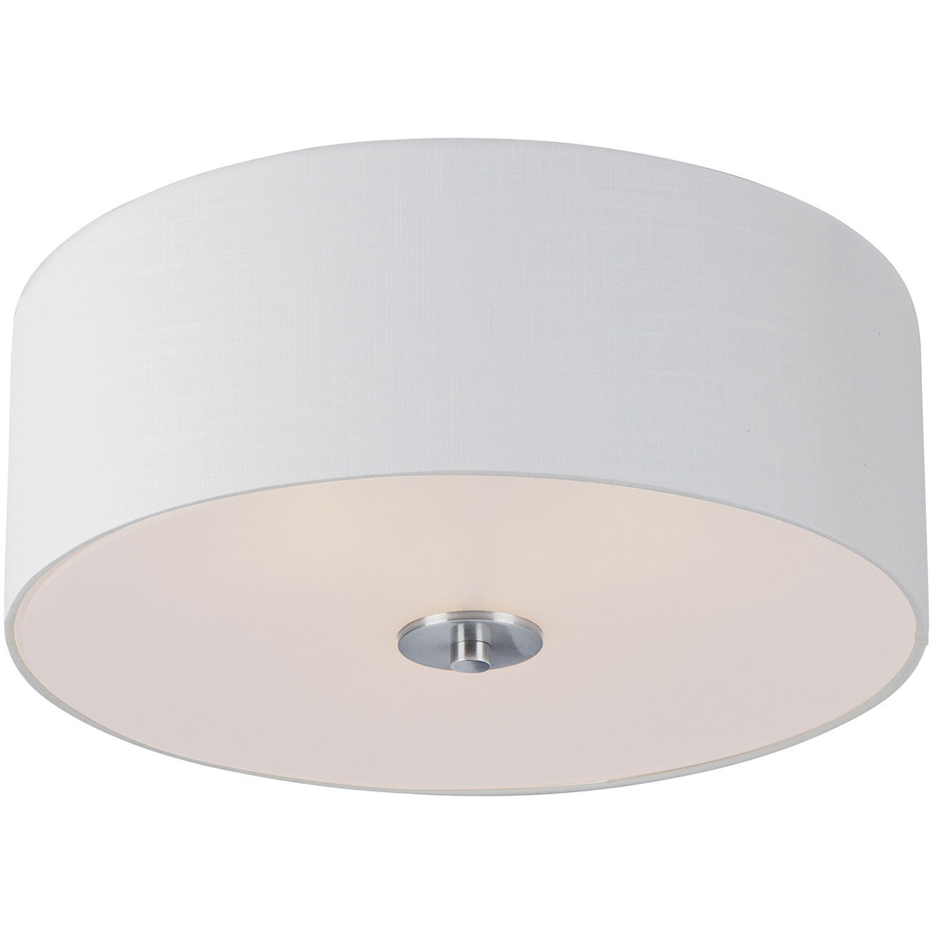 Bongo 3 Light 18 inch Satin Nickel Flush Mount Ceiling Light