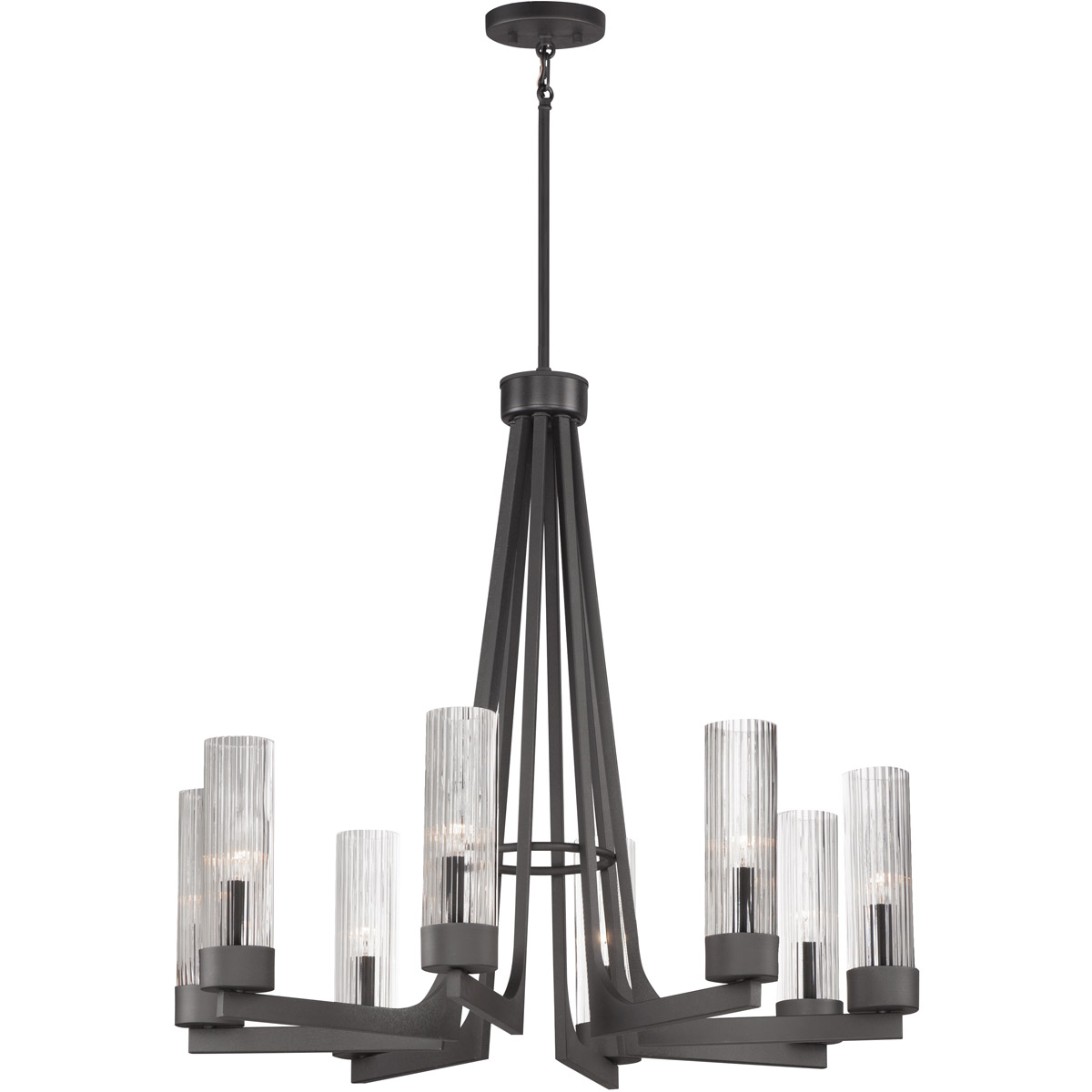Delos 8 Light 30 inch Anthracite Chandelier Ceiling Light