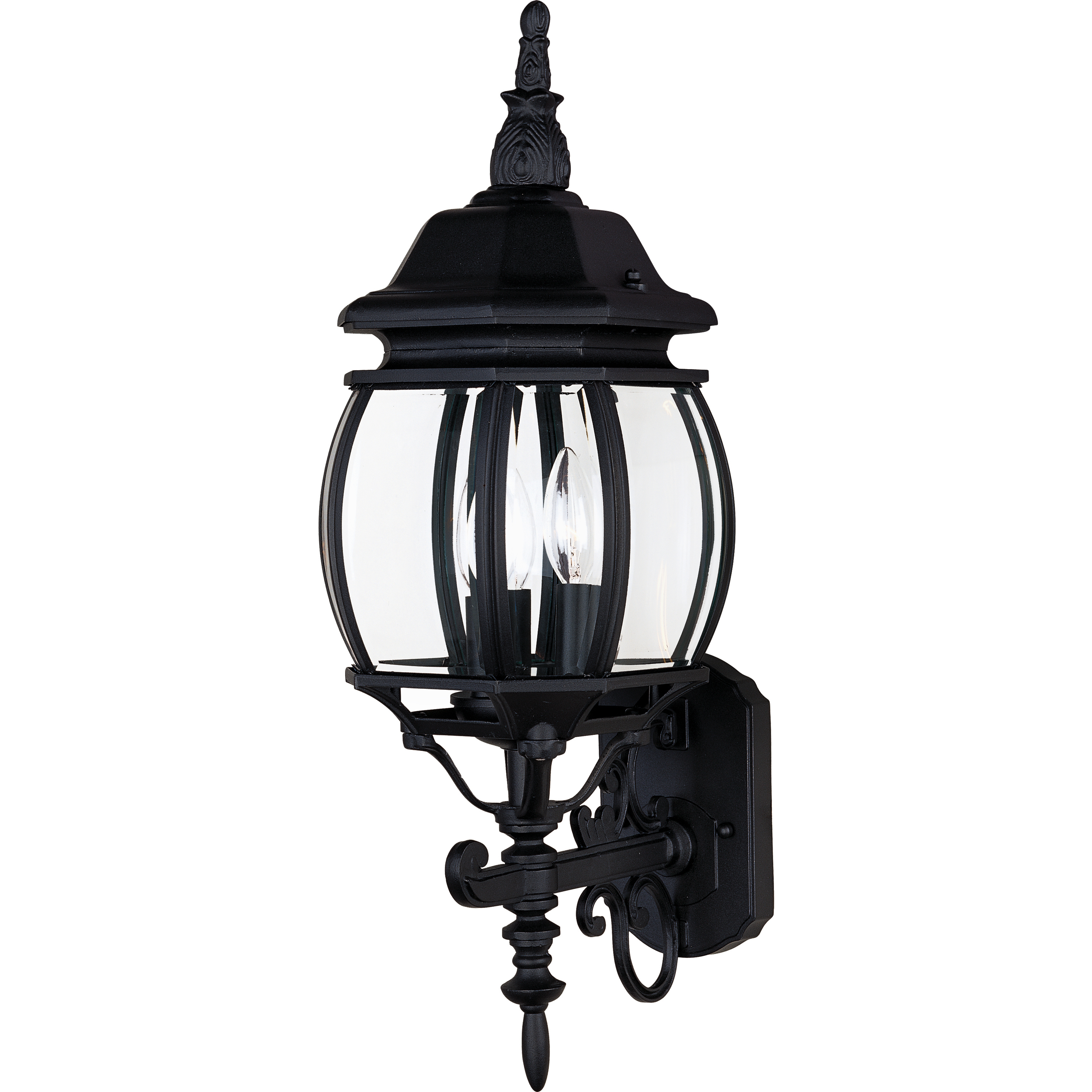 Crown Hill 3 Light 23.5 inch Black Outdoor Wall Mount