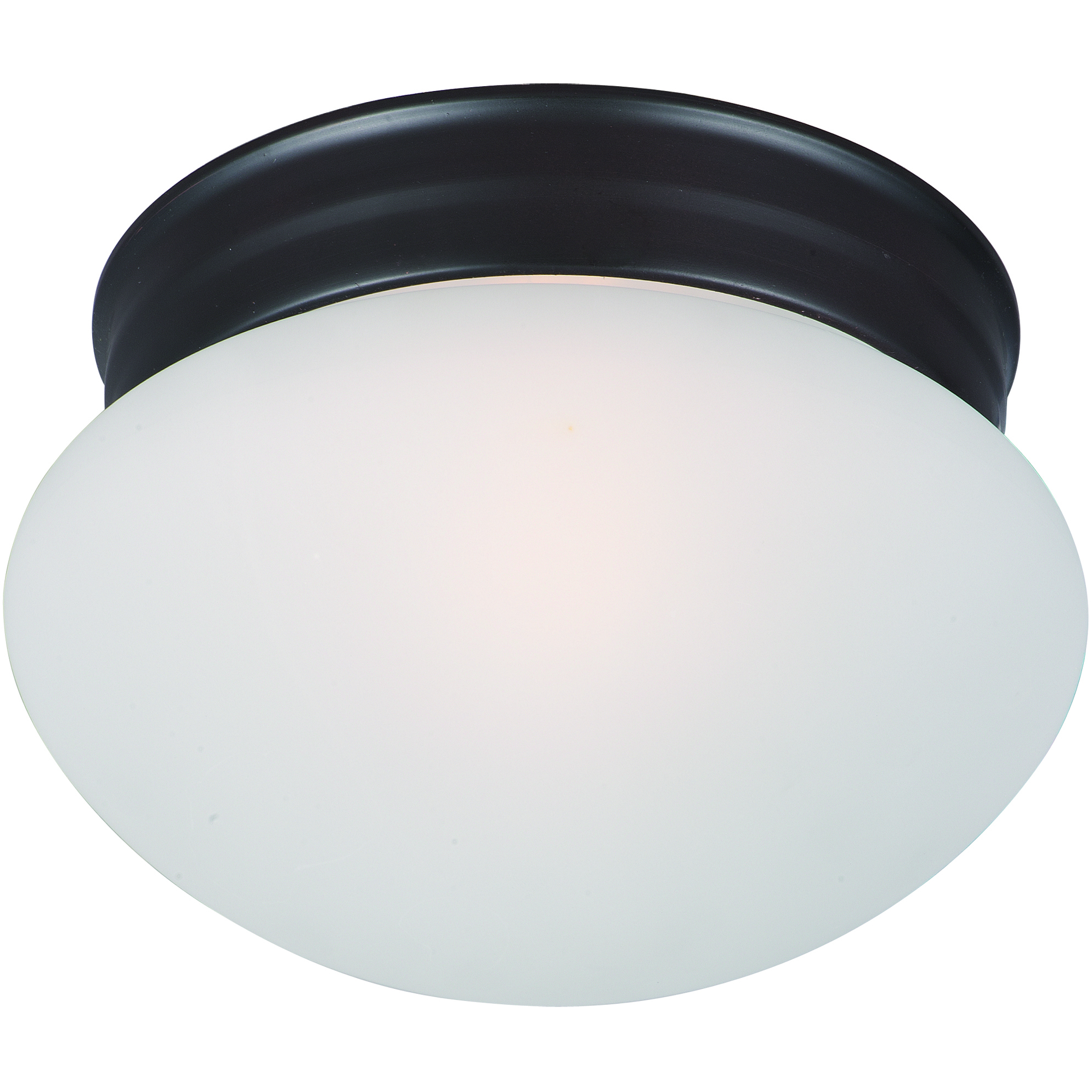 Essentials - 588x 1 Light 7.5 inch Oil Rubbed Bronze Flush Mount Ceiling Light in Frosted