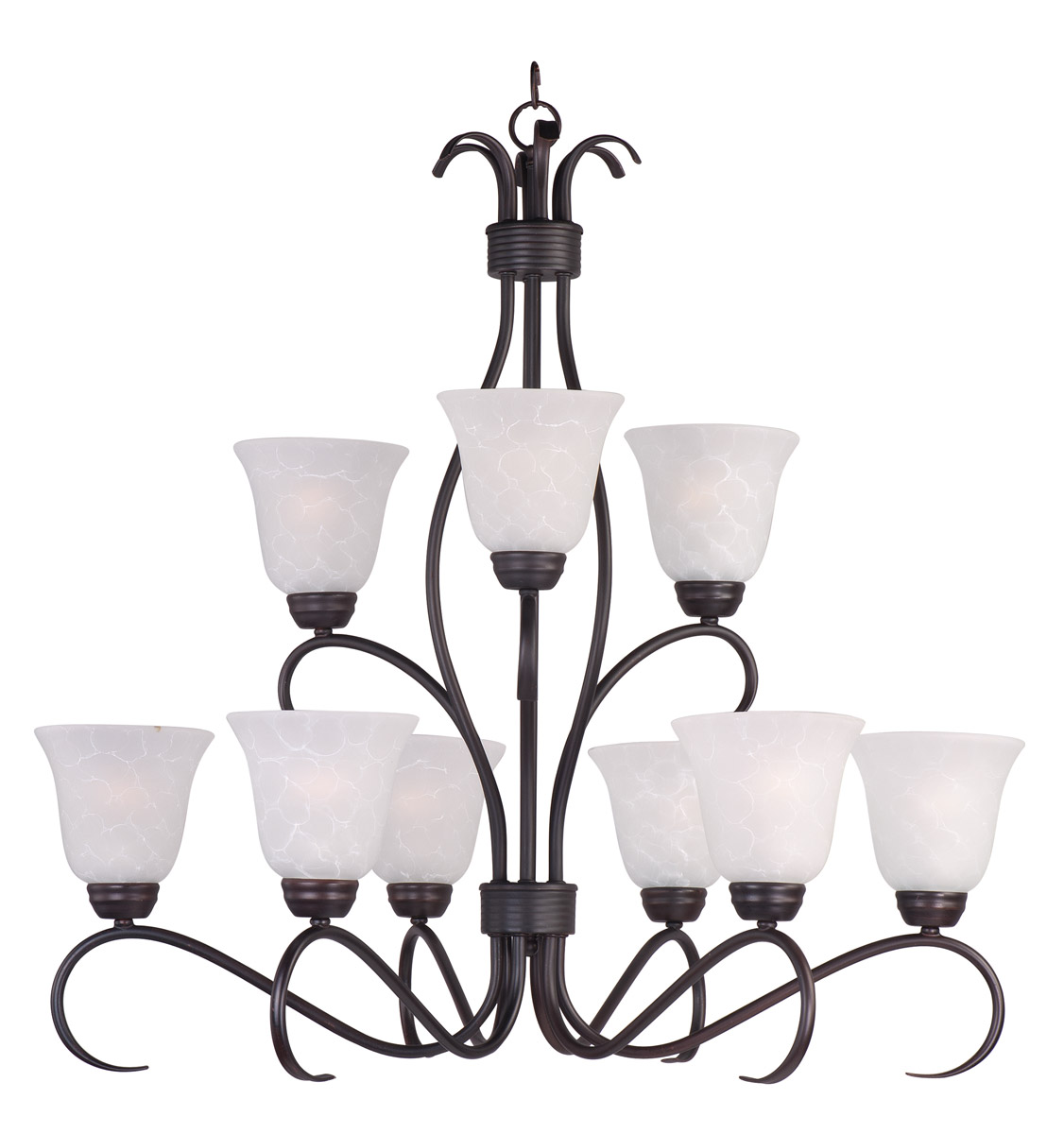Basix 9 Light 32 inch Oil Rubbed Bronze Chandelier Ceiling Light