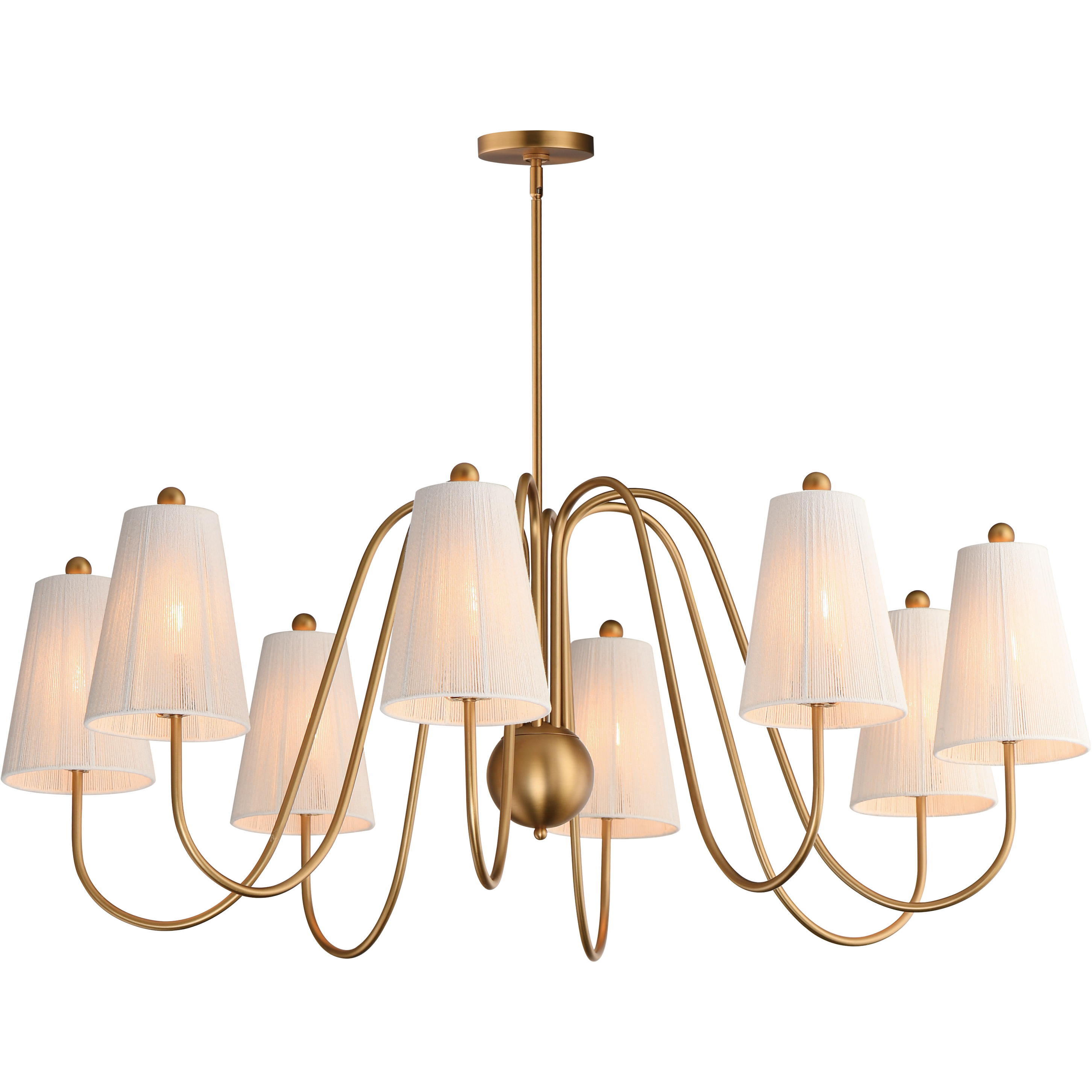 Valette 8 Light 47.5 inch Natural Aged Brass Chandelier Ceiling Light