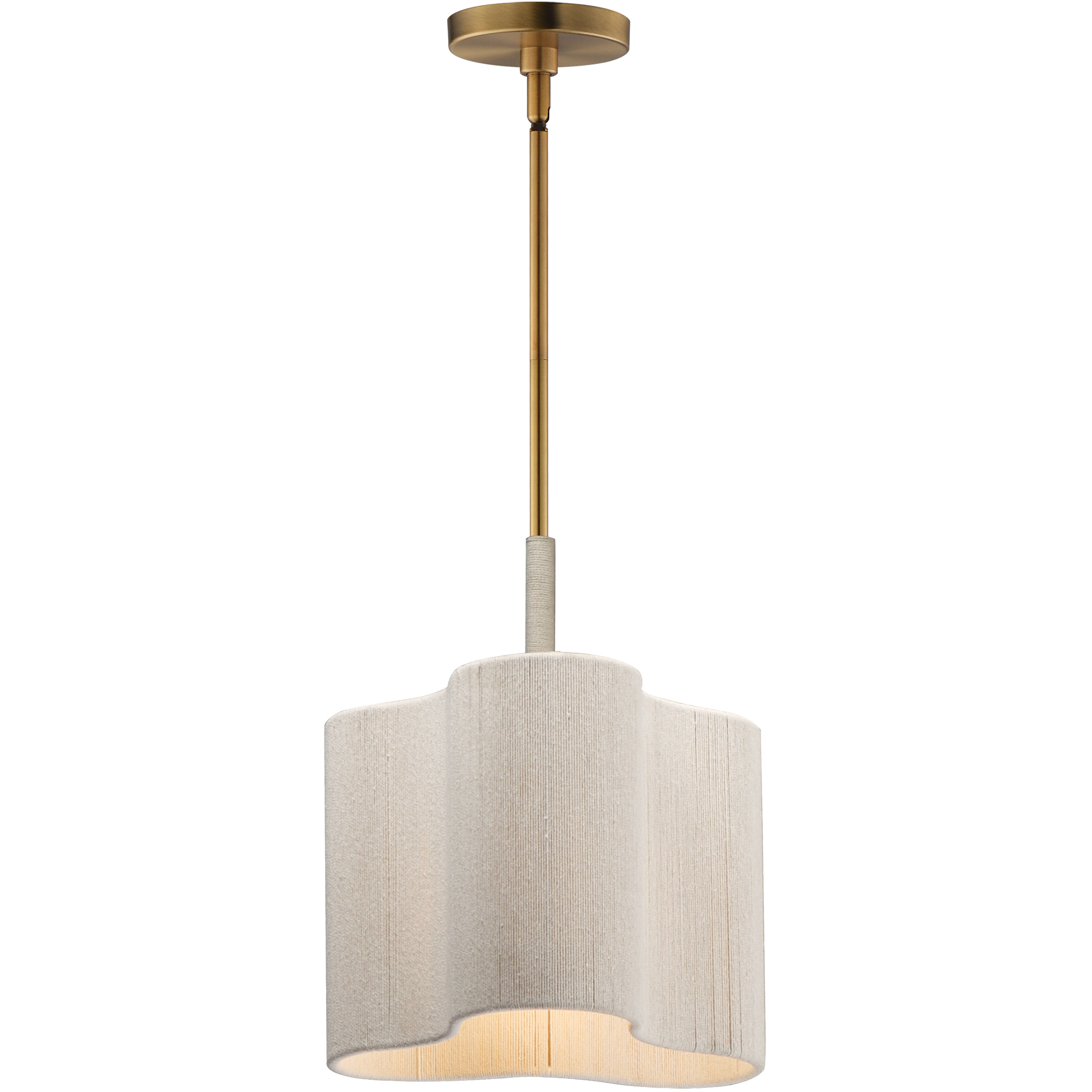 Corsica 1 Light 12.5 inch Natural Aged Brass Single Pendant Ceiling Light