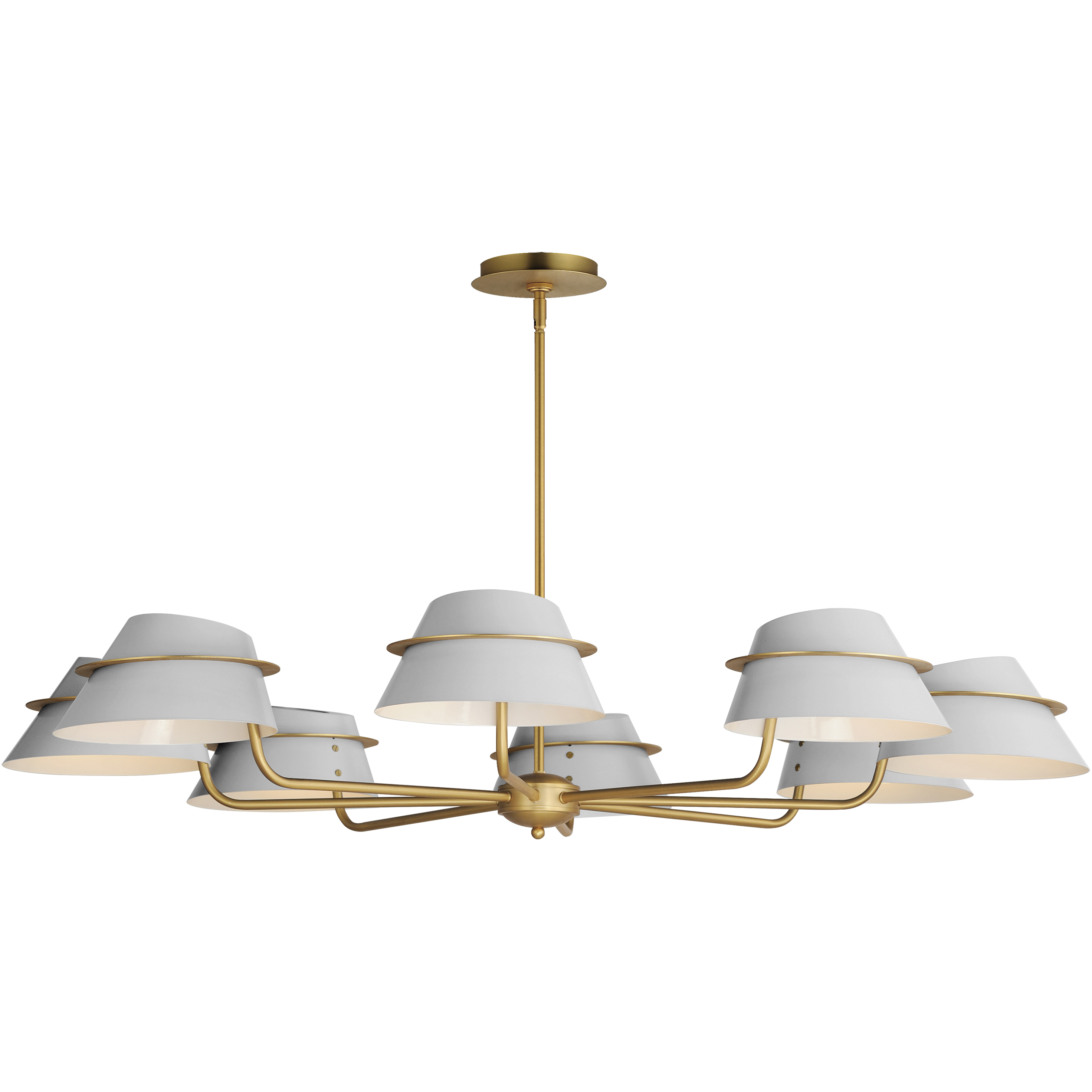 Lucas 8 Light 47.75 inch Natural Aged Brass Chandelier Ceiling Light