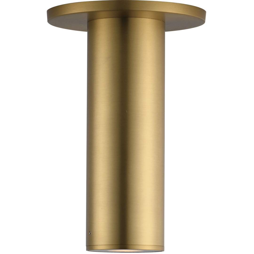 Calibro LED 2.5 inch Natural Aged Brass Outdoor Flush Mount