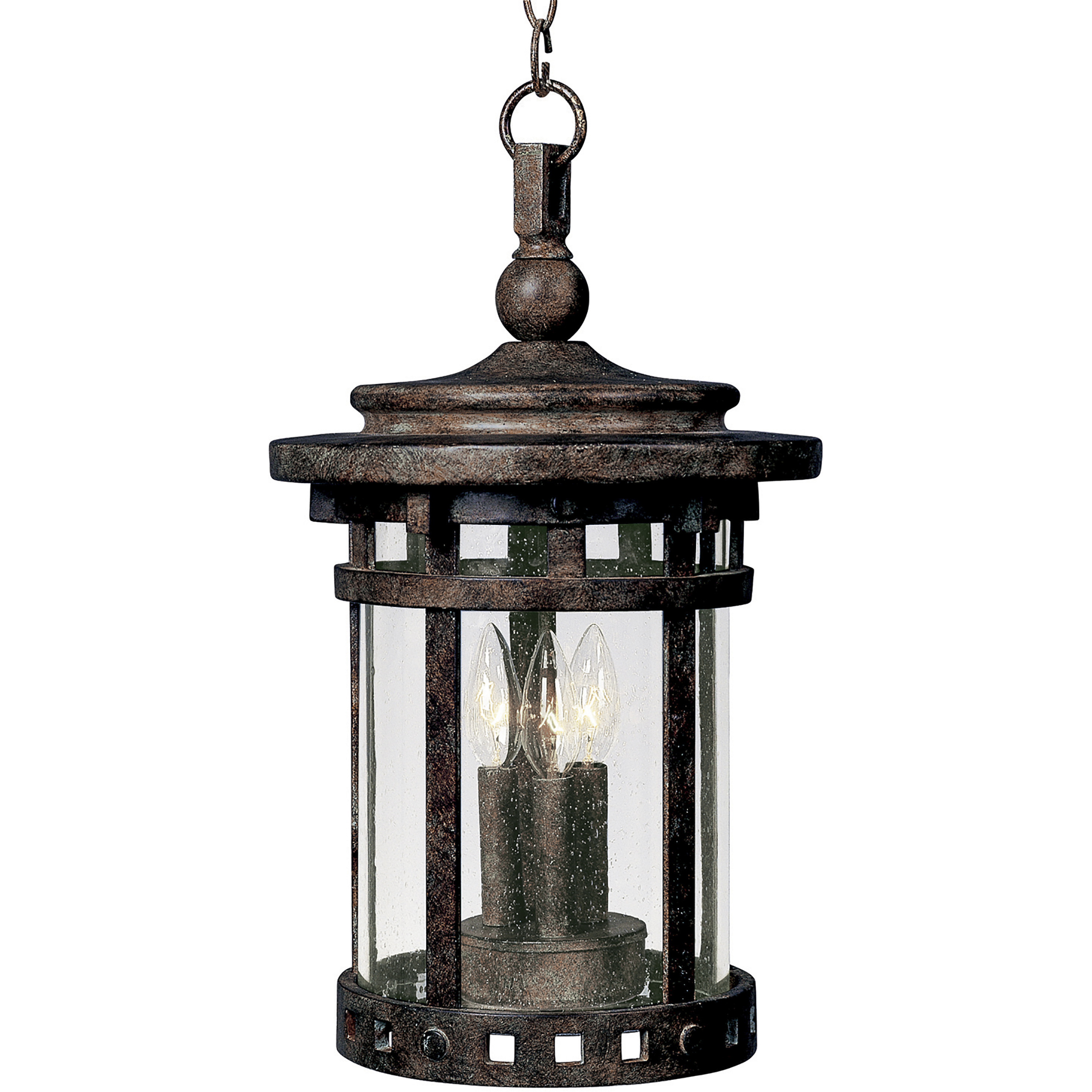 Santa Barbara VX 3 Light 11 inch Sienna Outdoor Hanging Lantern