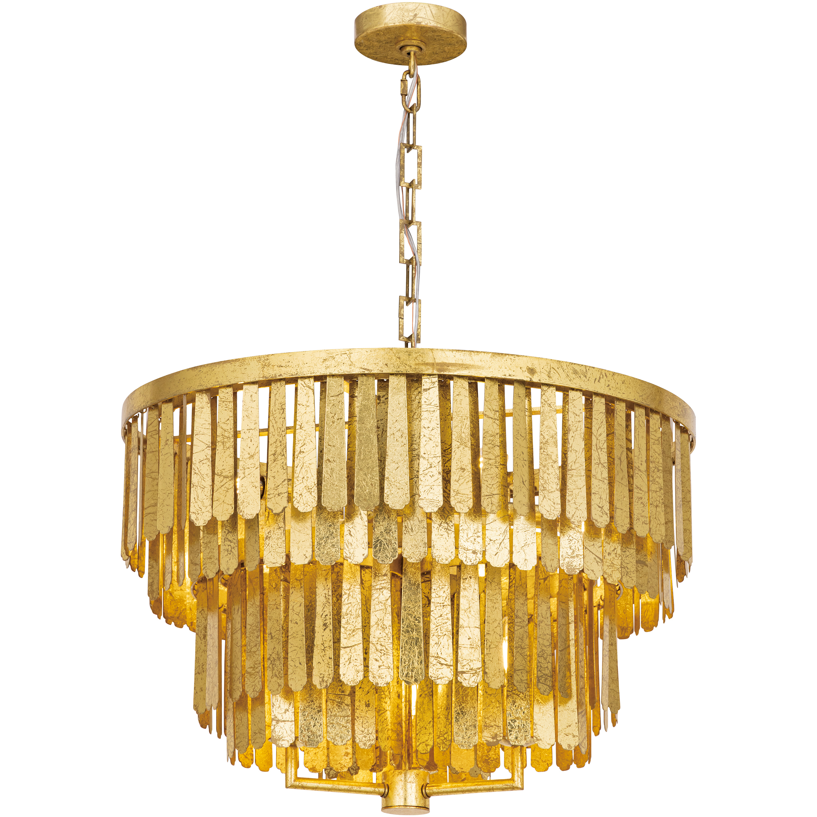 Regalia 7 Light 24 inch Gold Leaf Chandelier Ceiling Light