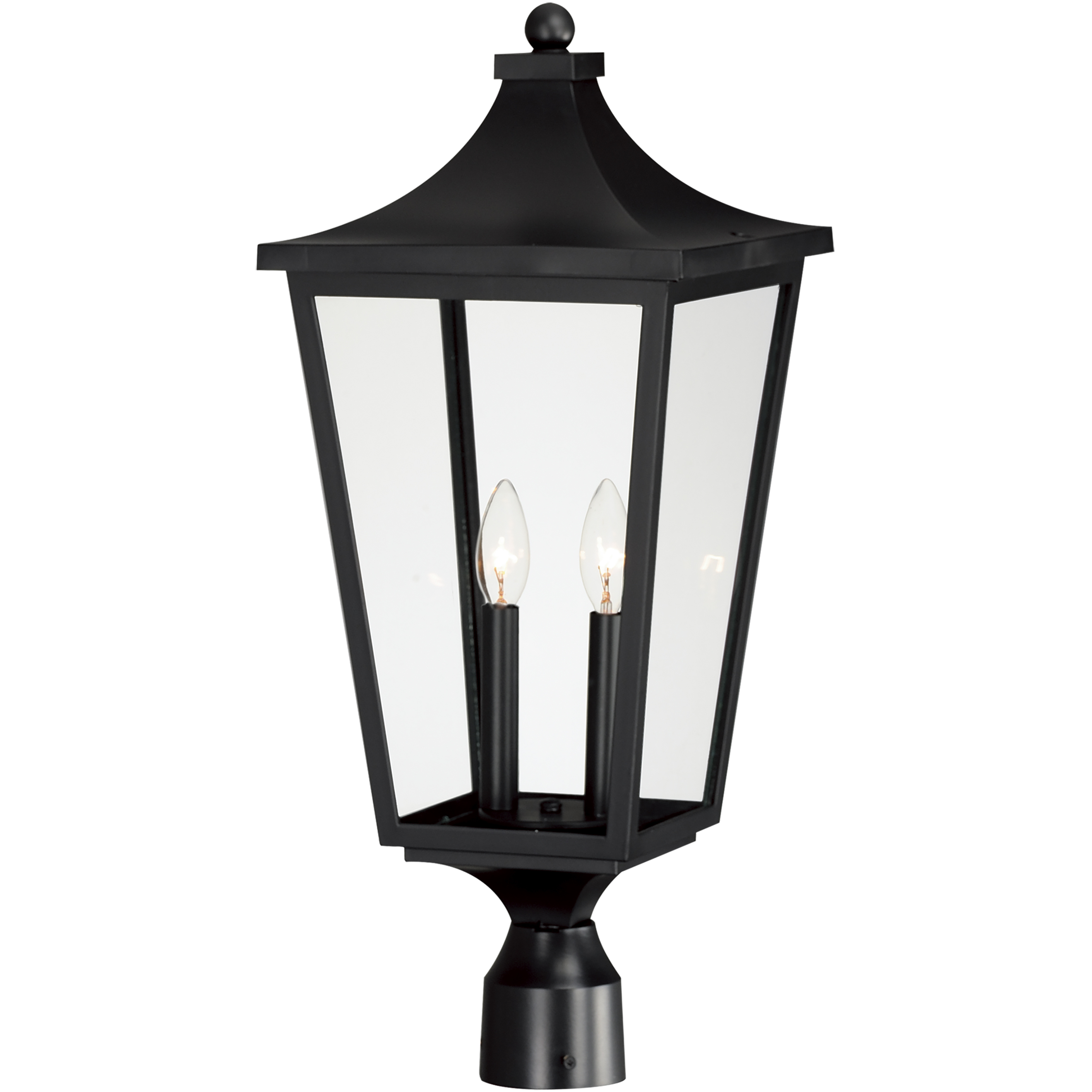 Sutton Place VX 2 Light 24.25 inch Black Outdoor Post Lantern