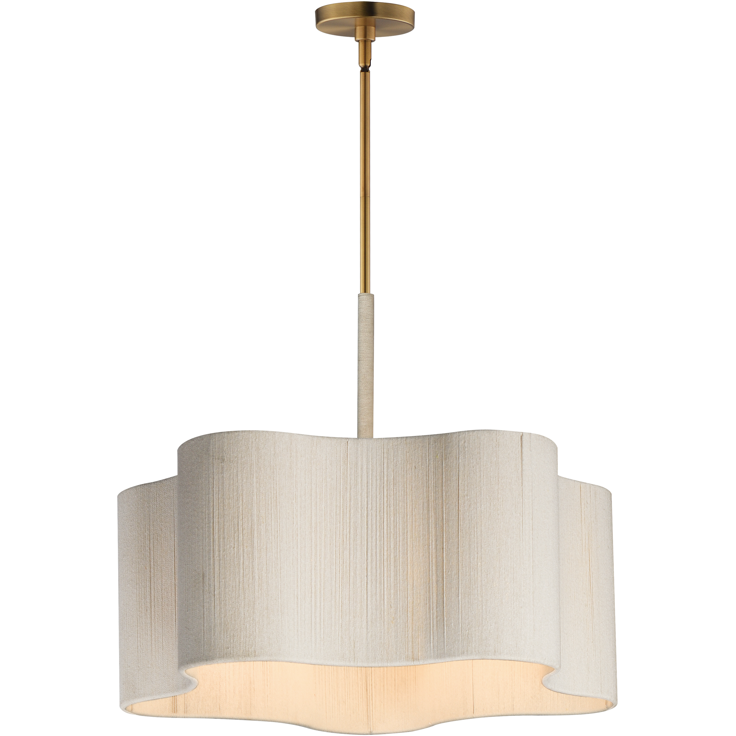Corsica 5 Light 24.5 inch Natural Aged Brass Single Pendant Ceiling Light