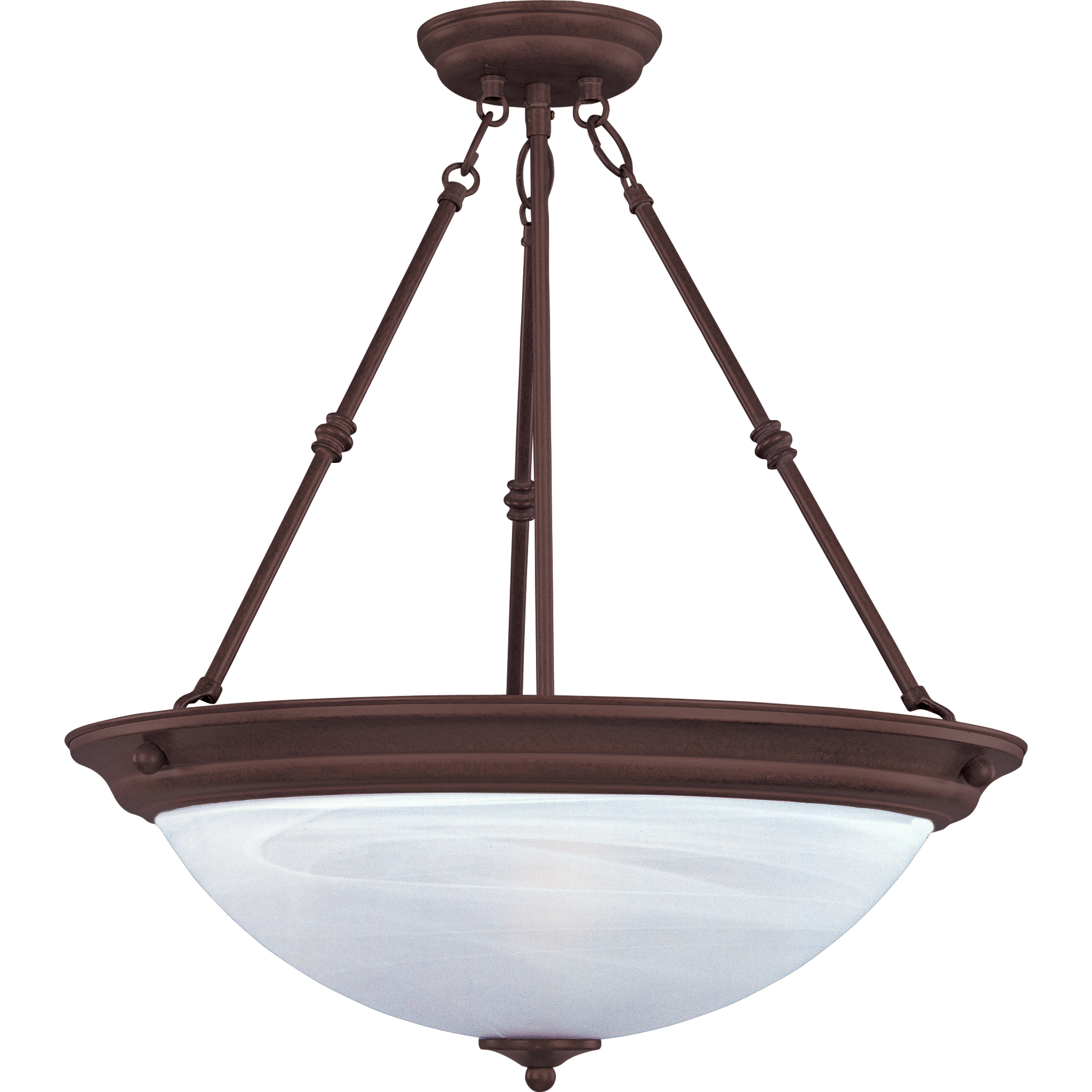 Essentials - 584x 3 Light 15 inch Oil Rubbed Bronze Invert Bowl Pendant Ceiling Light