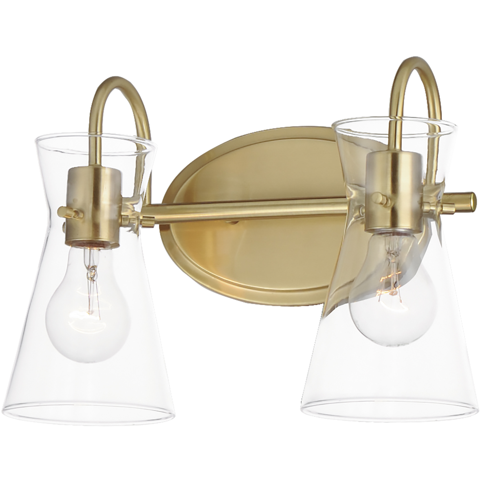 Ava 2 Light 13.5 inch Natural Aged Brass Bath Vanity Wall Light