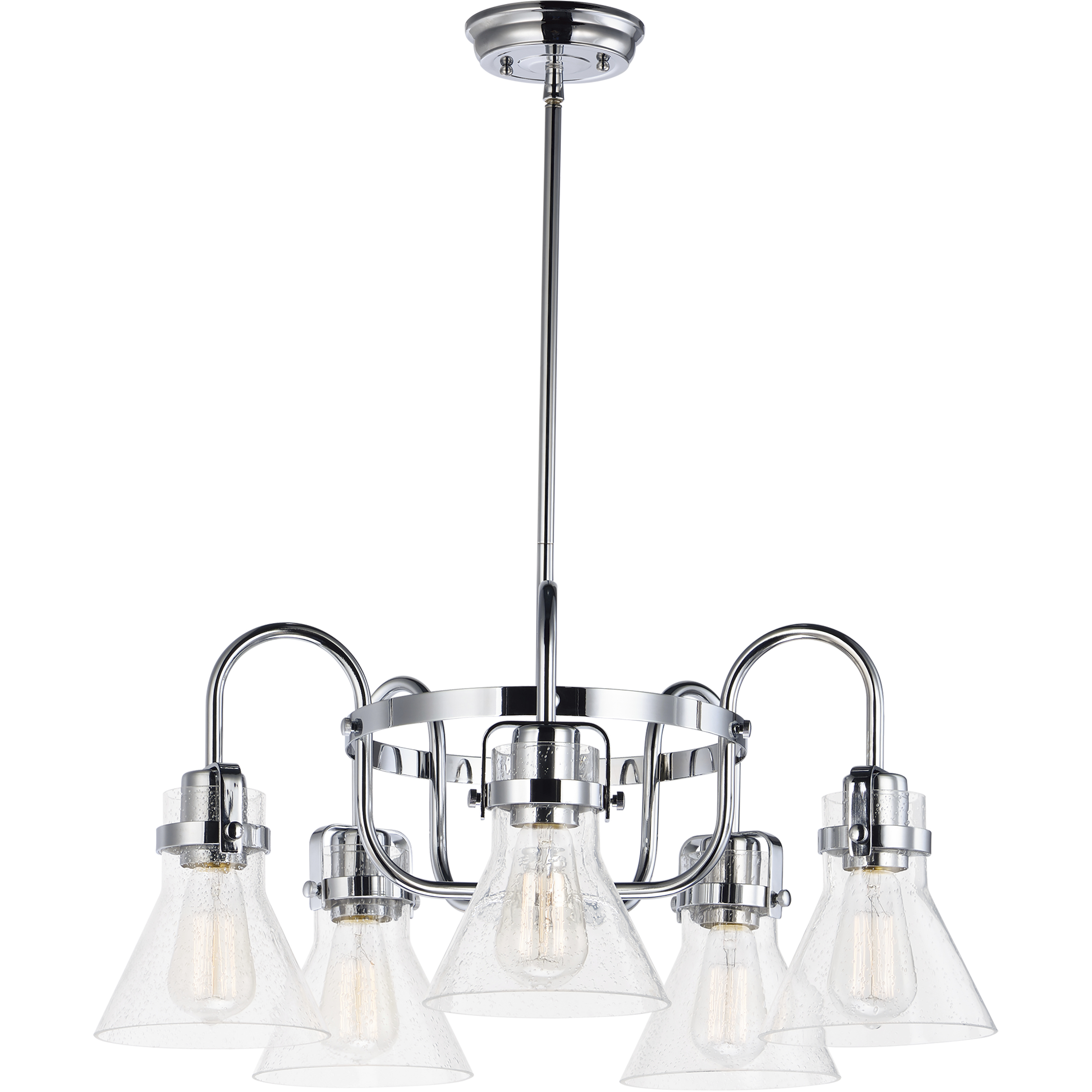 Seafarer 5 Light 23.75 inch Polished Chrome Single-Tier Chandelier Ceiling Light in Incandescent Bulb Not Included