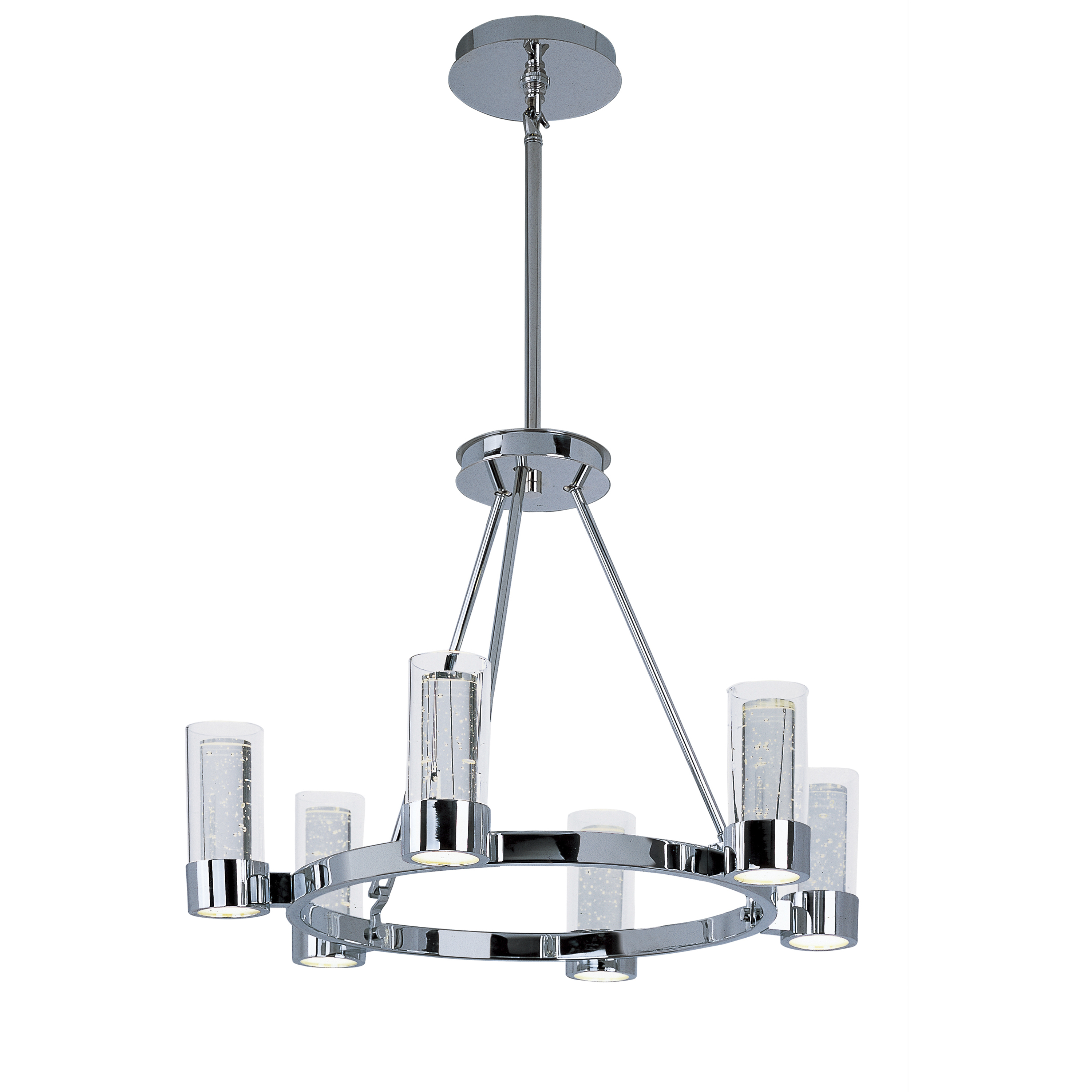 Sync LED 27.25 inch Polished Chrome Single-Tier Chandelier Ceiling Light