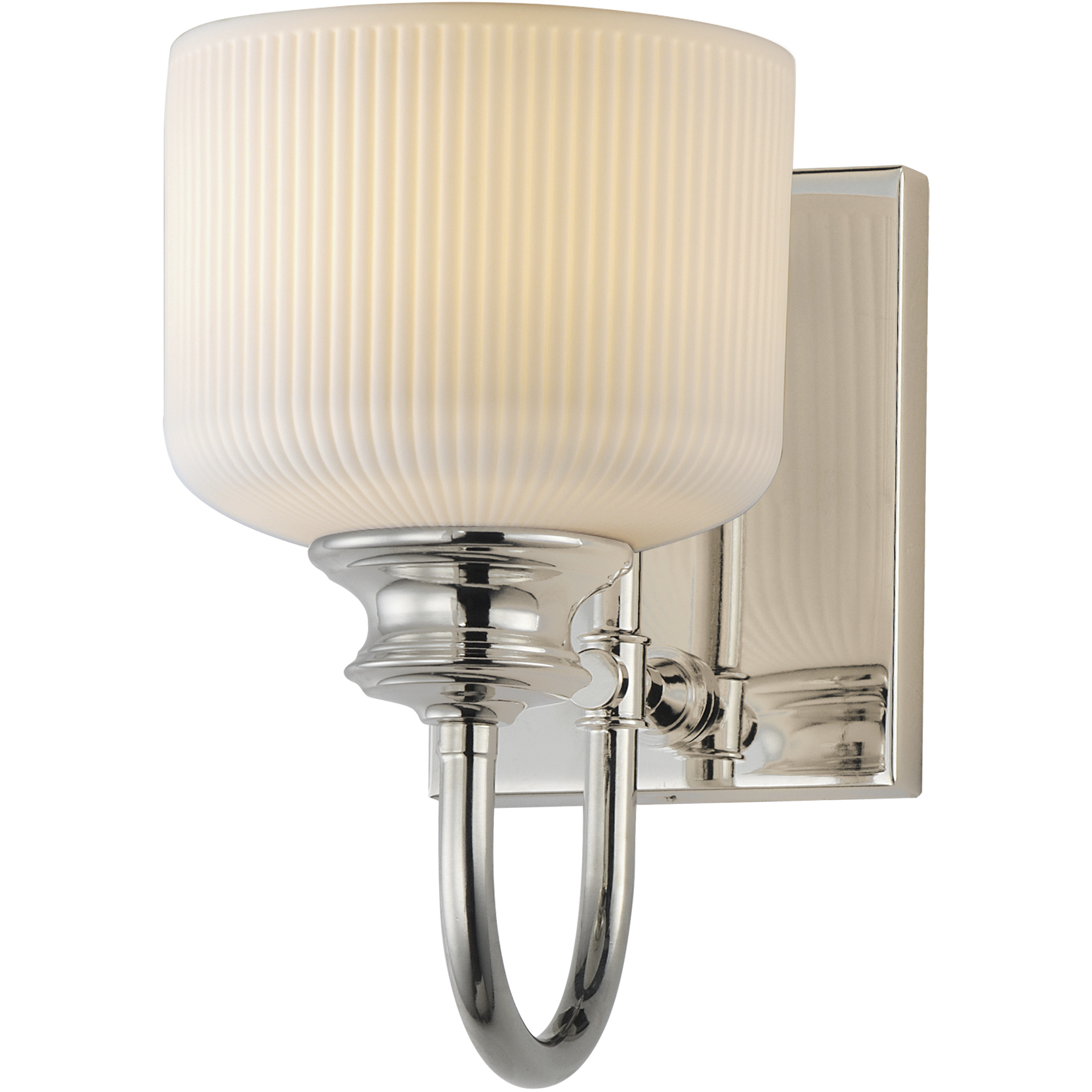 Bisque 1 Light 5.5 inch Polished Nickel Wall Sconce Wall Light