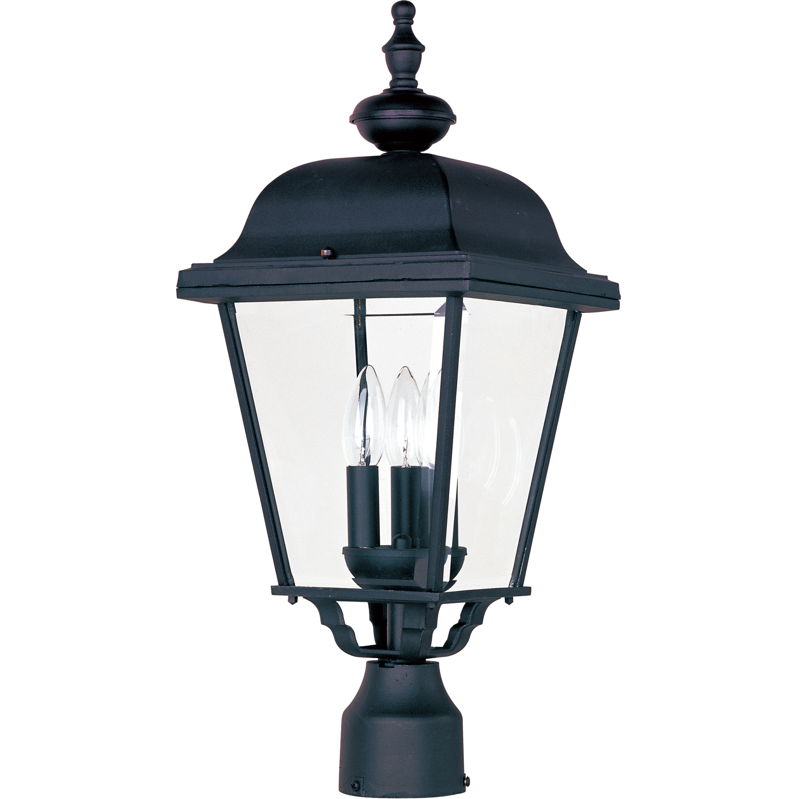 Builder Cast 3 Light 21.25 inch Black Outdoor Pole/Post Mount