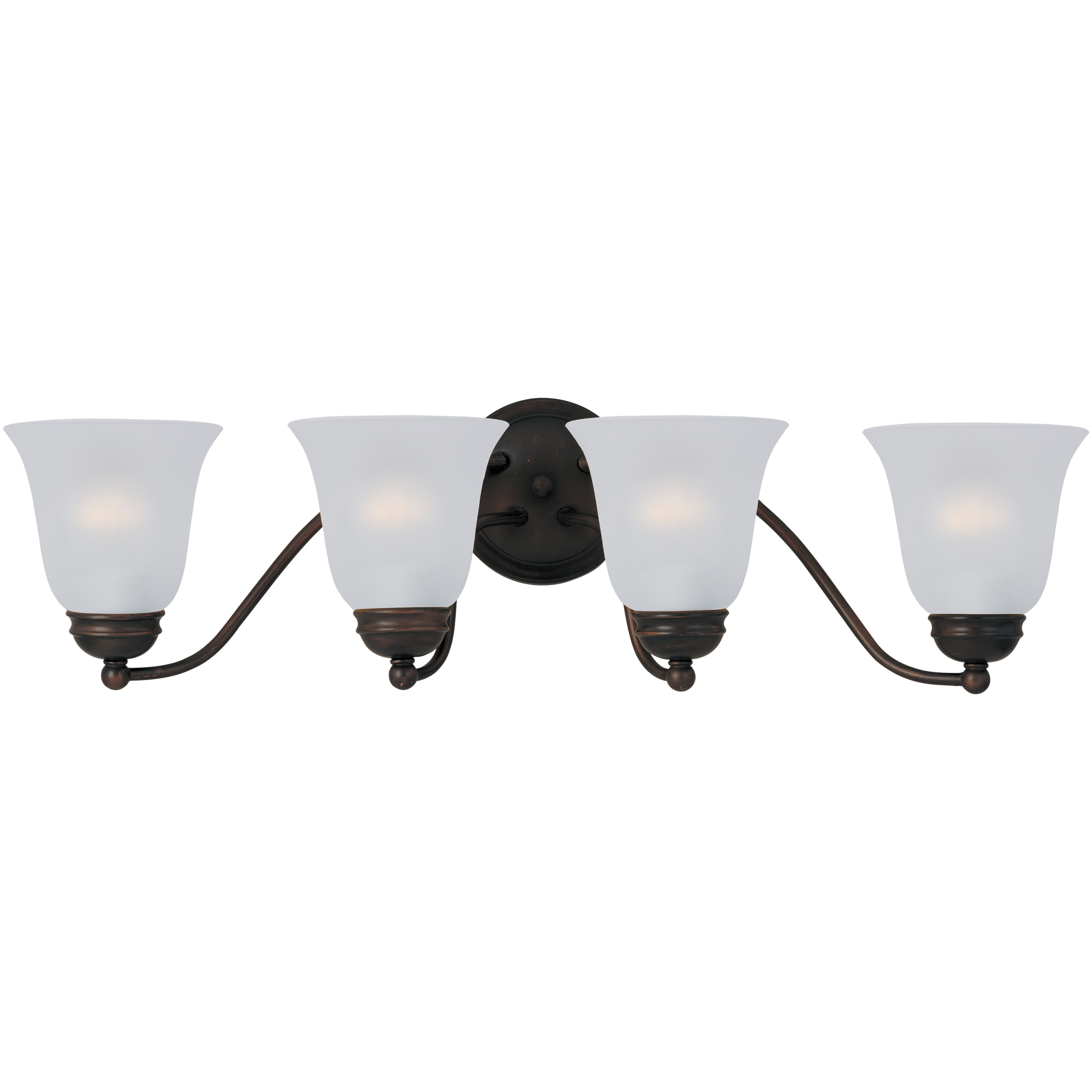 Basix 4 Light 27.5 inch Oil Rubbed Bronze Bath Vanity Wall Light in Frosted