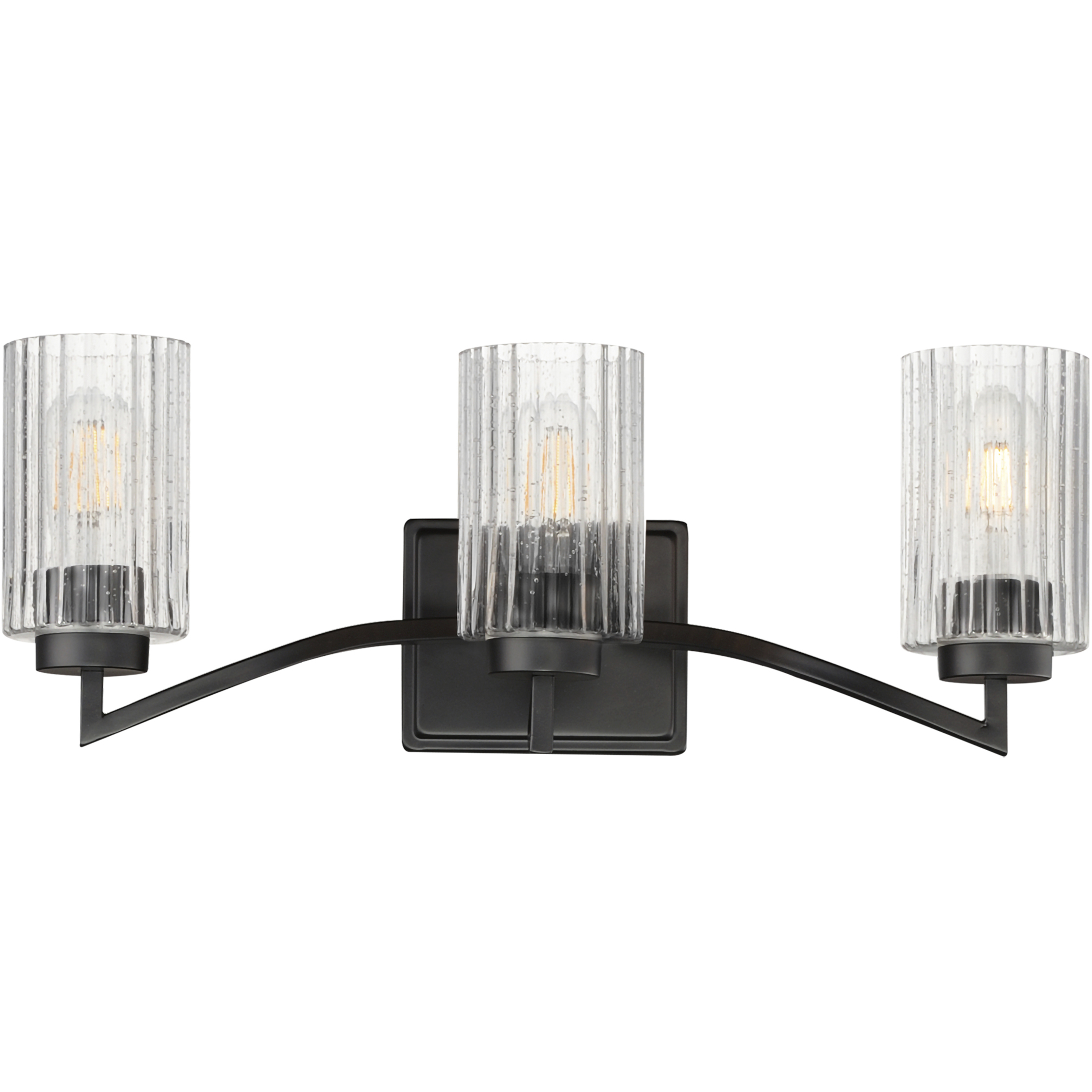 Rigata 3 Light 22.75 inch Black Bath Vanity Wall Light