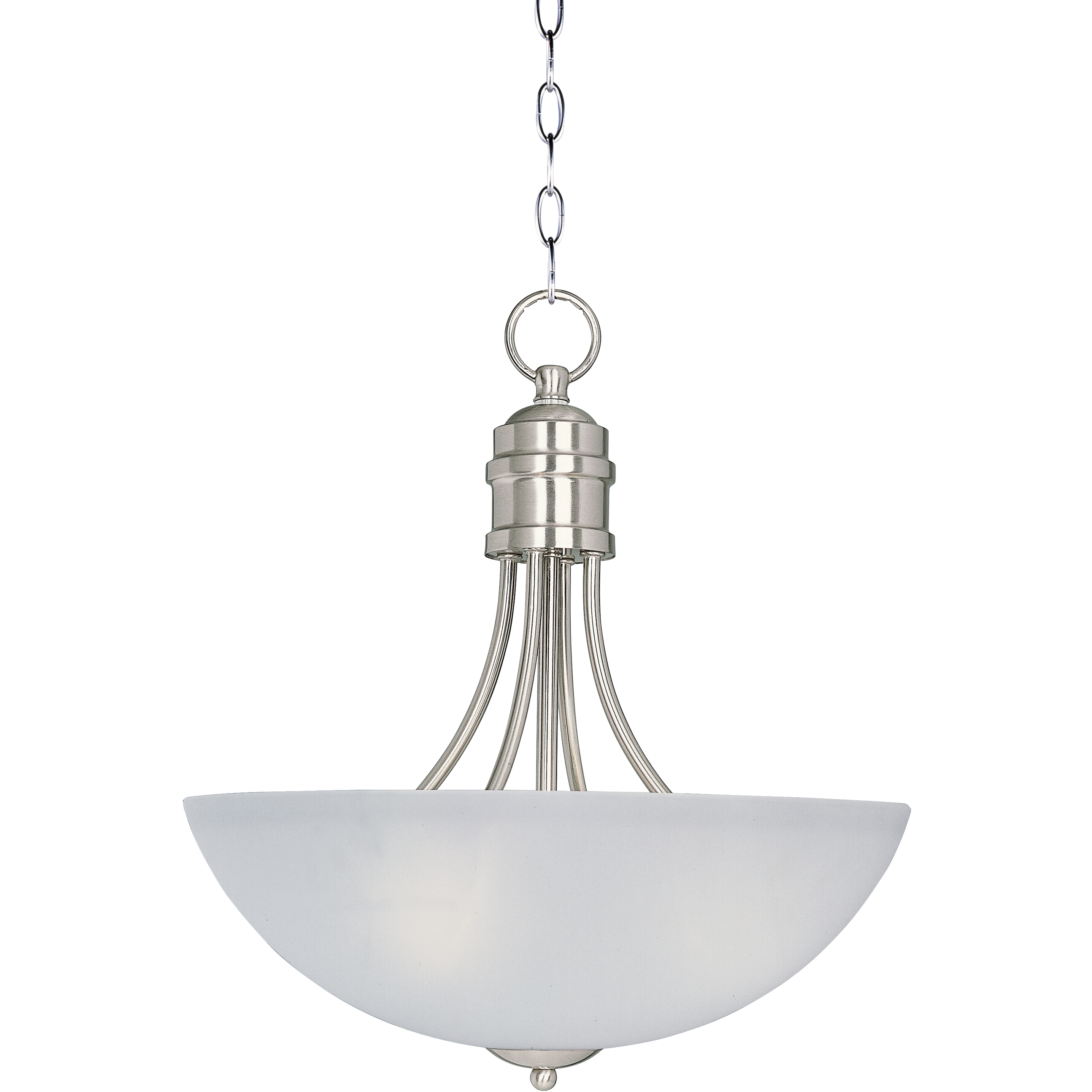 Logan 3 Light 15.5 inch Satin Nickel Invert Bowl Pendant Ceiling Light