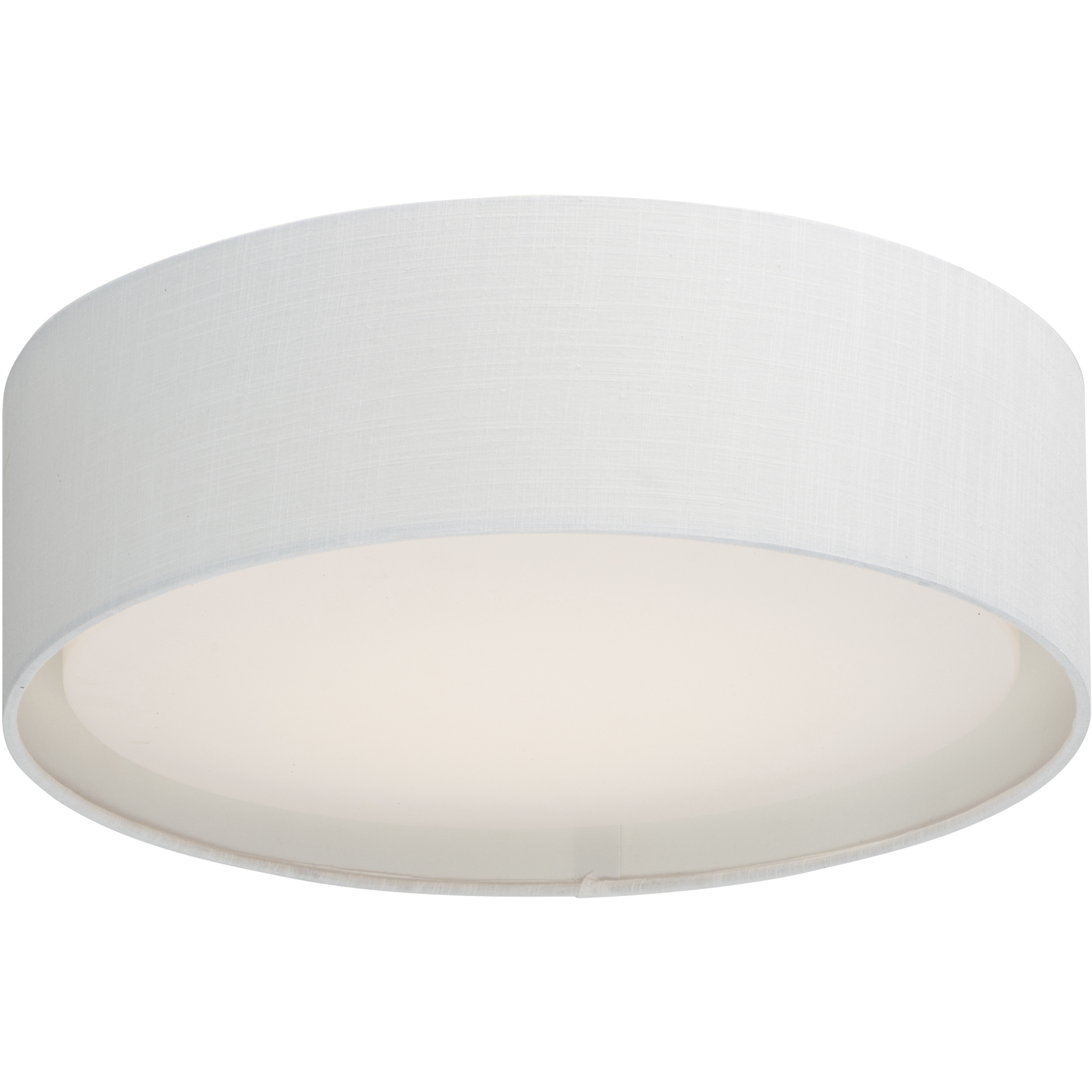 Prime LED 16 inch Flush Mount Ceiling Light in White Linen