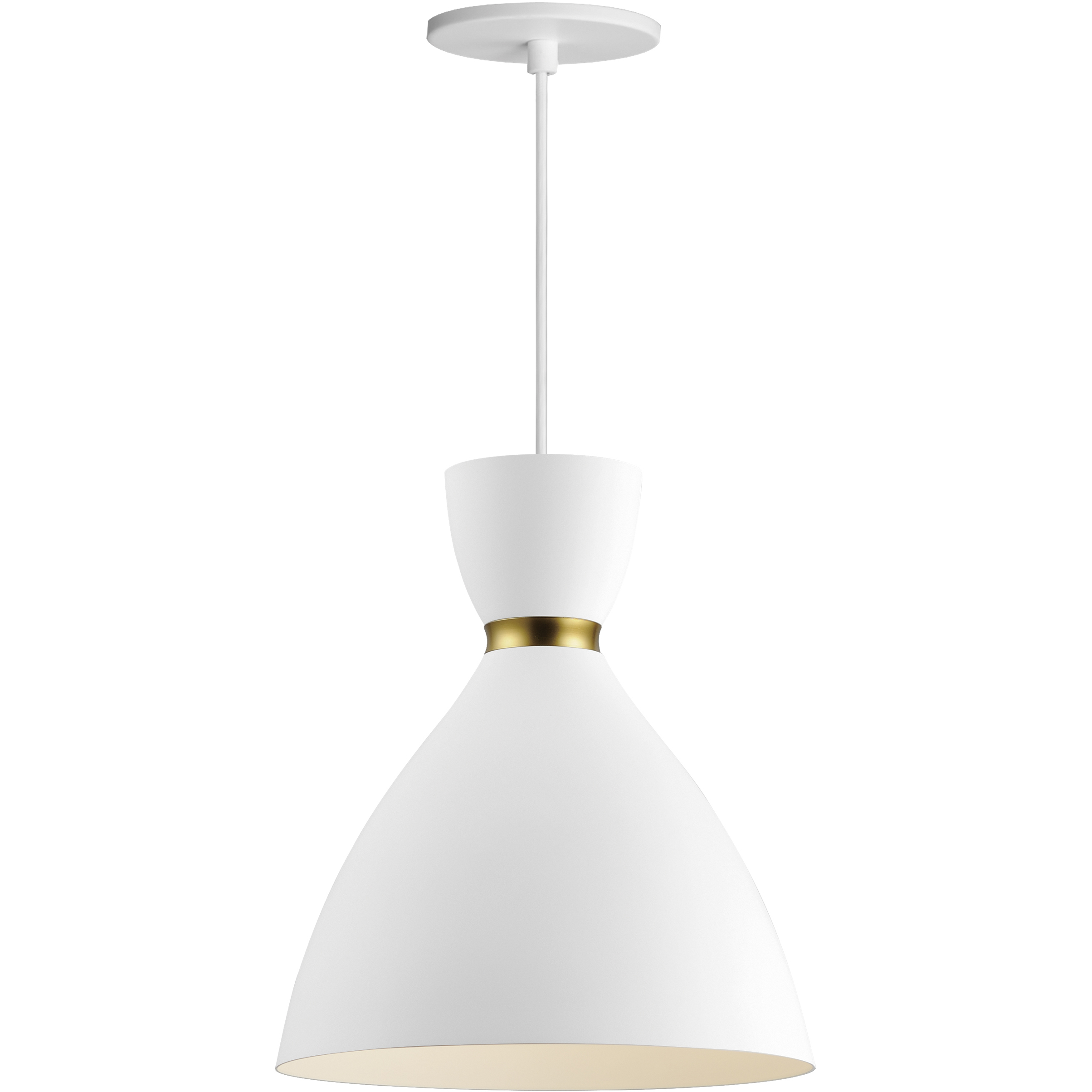 Maxim Lighting 11302WTSBR Carillon 1 Light 10.5 inch White