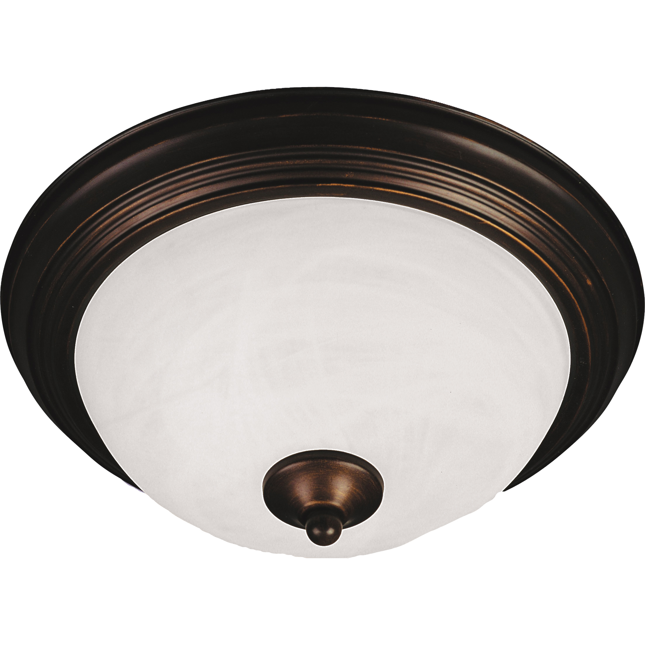 Essentials - 584x 2 Light 13.5 inch Oil Rubbed Bronze Flush Mount Ceiling Light in Marble