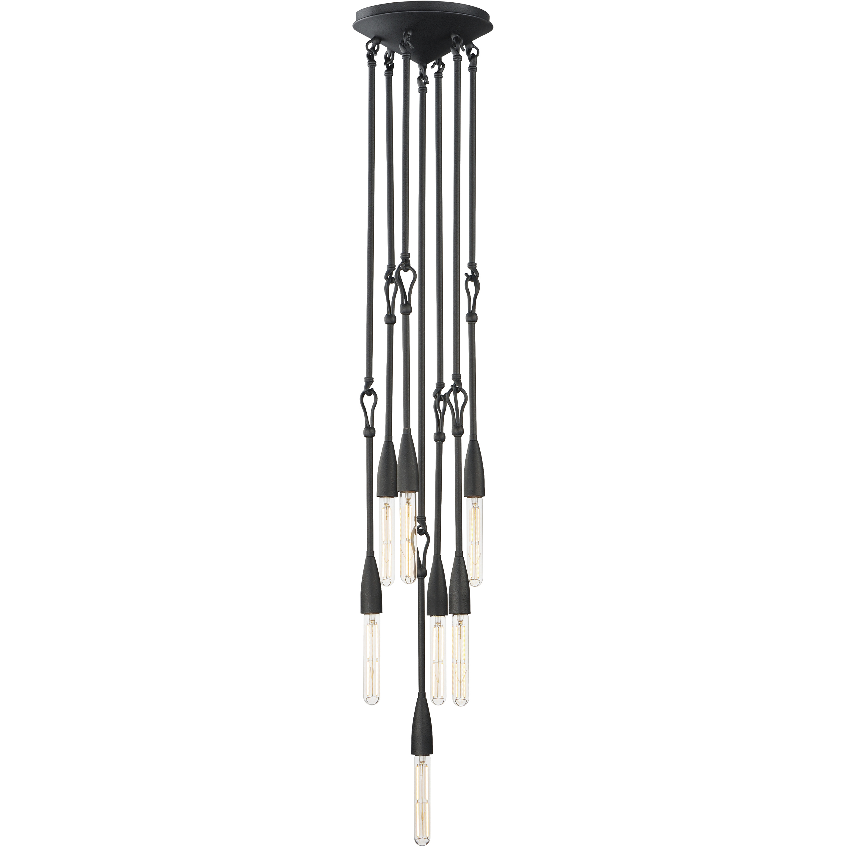 Pioneer 7 Light 10 inch Anthracite Multi-Light Pendant Ceiling Light