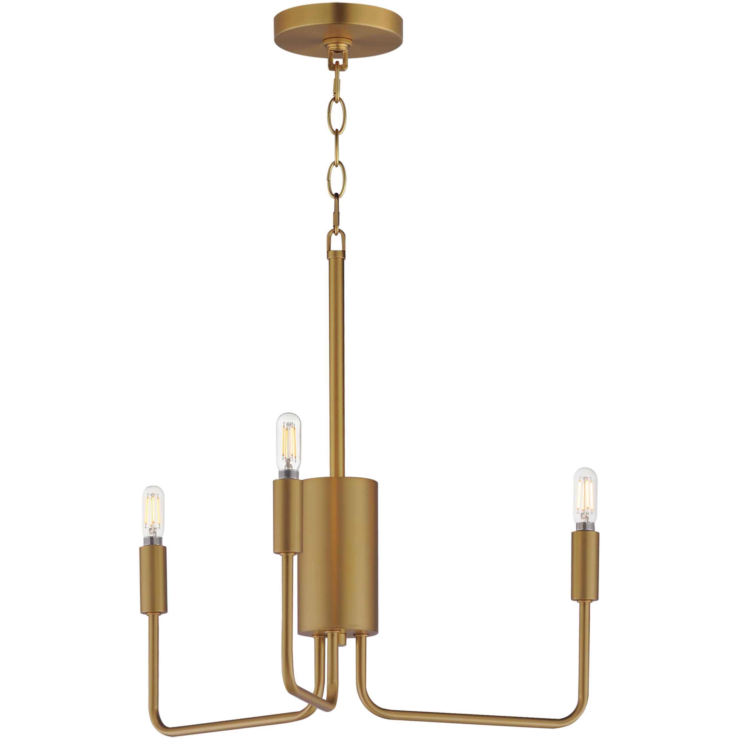 Abner 3 Light 21 inch Natural Aged Brass Chandelier Ceiling Light