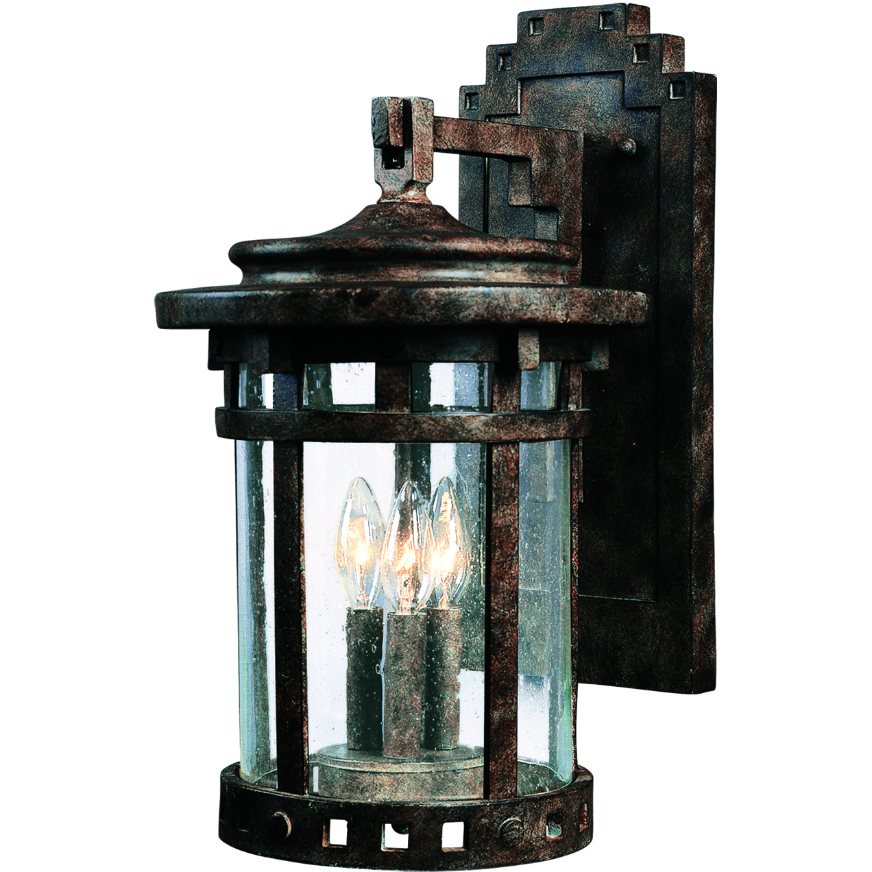 Santa Barbara VX 3 Light 20 inch Sienna Outdoor Wall Mount
