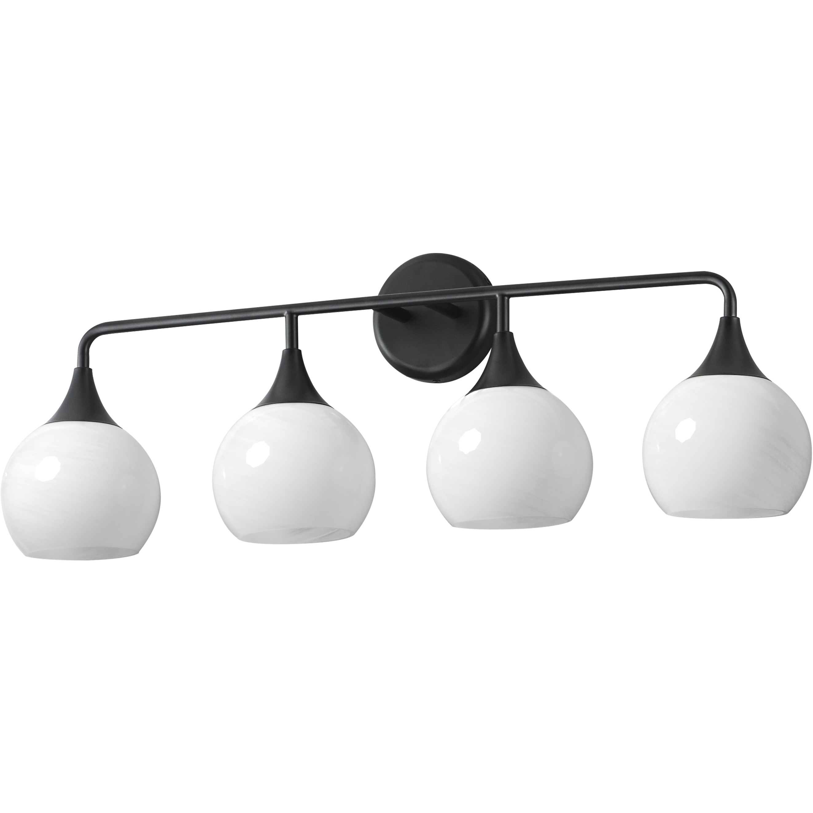 Neve 4 Light 31 inch Black Bath Vanity Wall Light