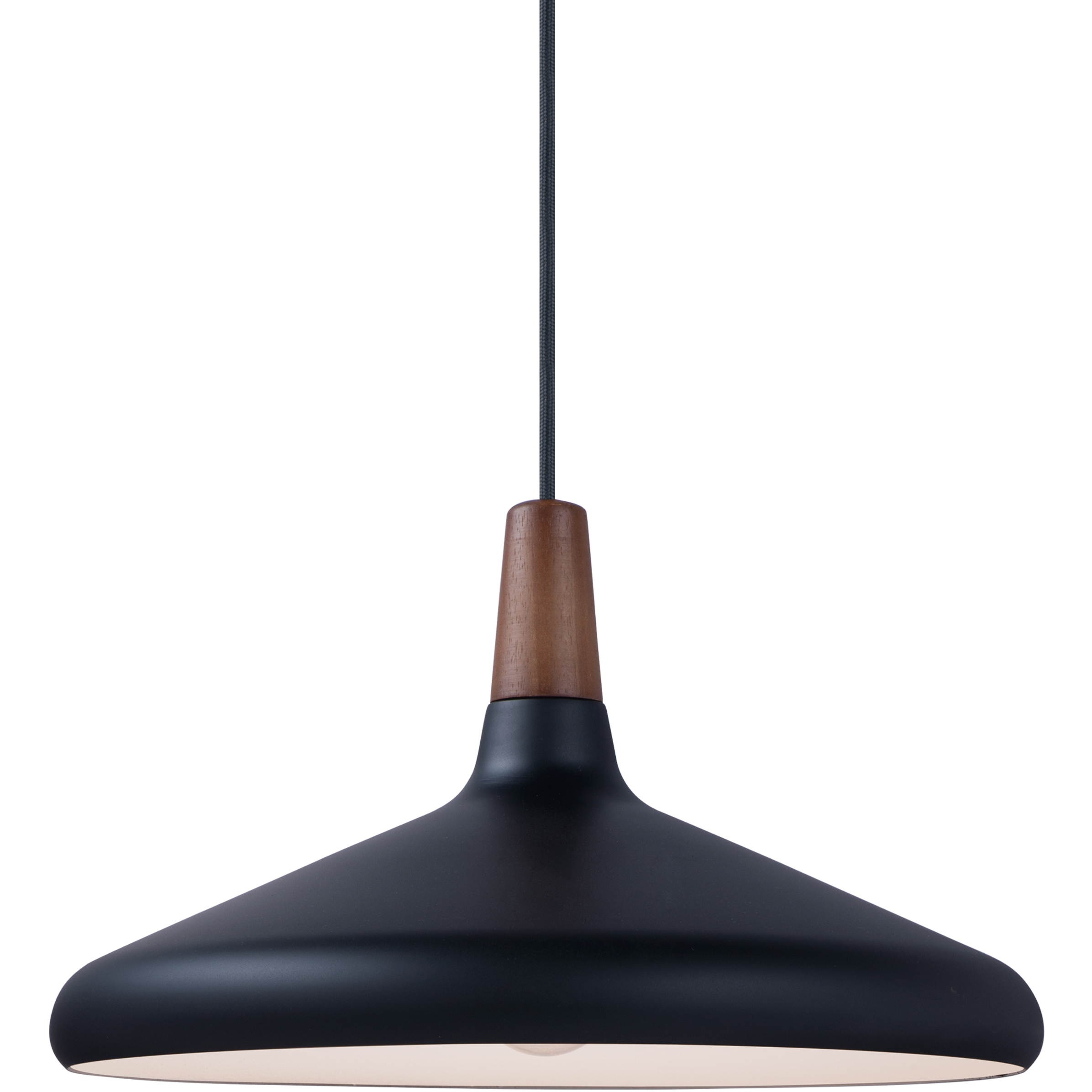 Nordic 1 Light 15.25 inch Walnut and Black Single Pendant Ceiling Light
