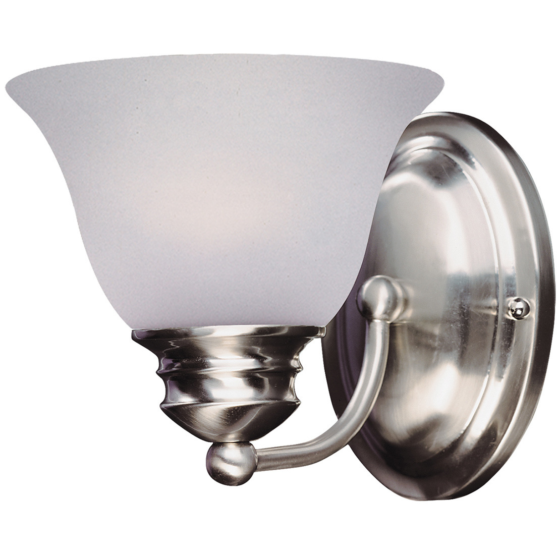 Malaga 1 Light 6 inch Satin Nickel Wall Sconce Wall Light in Frosted