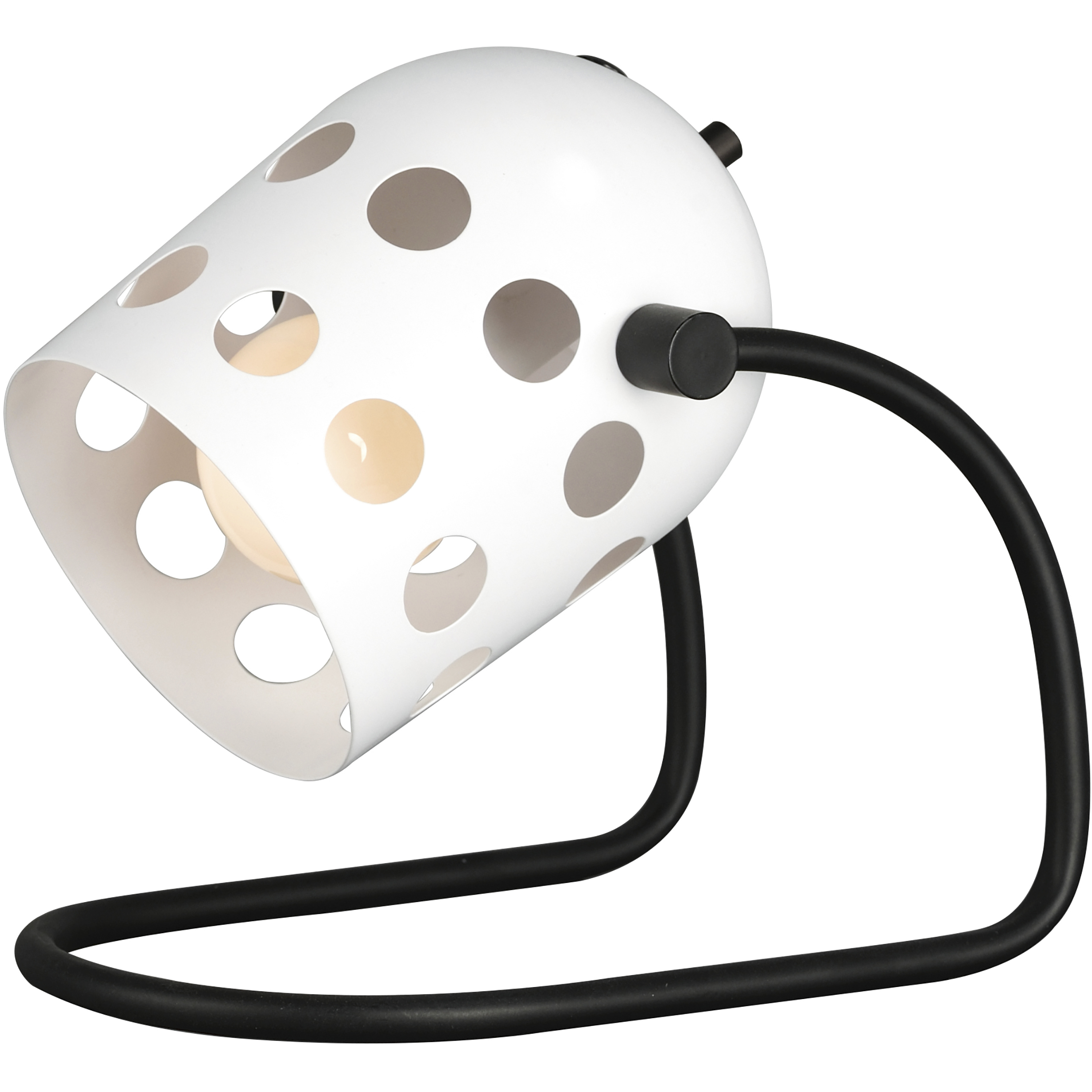Black and white polka dot lamp deals