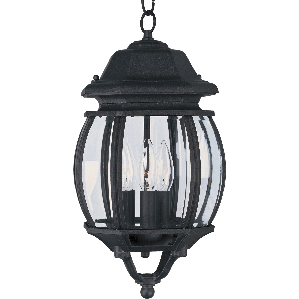 Crown Hill 3 Light 7.5 inch Black Outdoor Hanging Lantern
