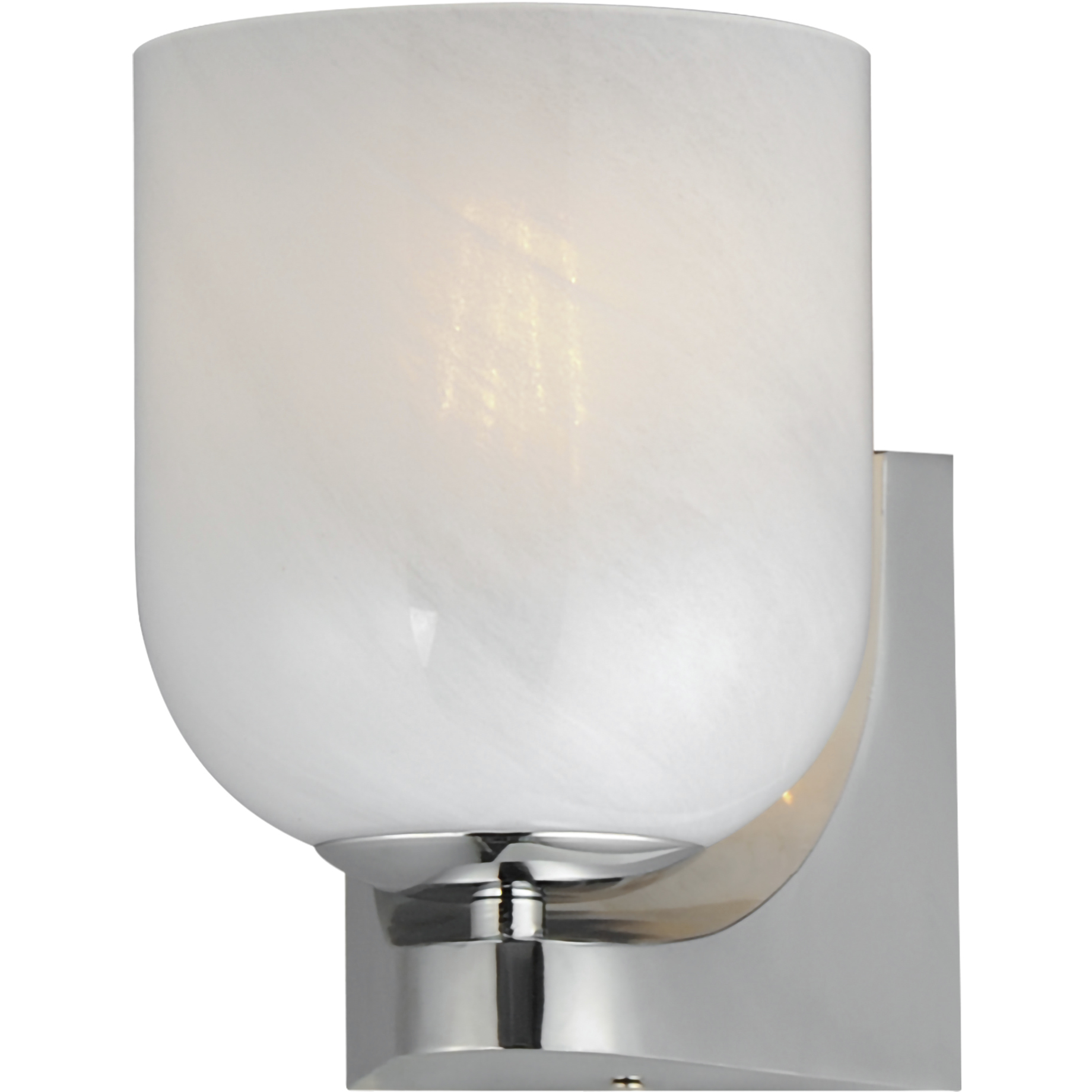 Scoop 1 Light 5.5 inch Polished Chrome Bath Vanity Wall Light in Marble