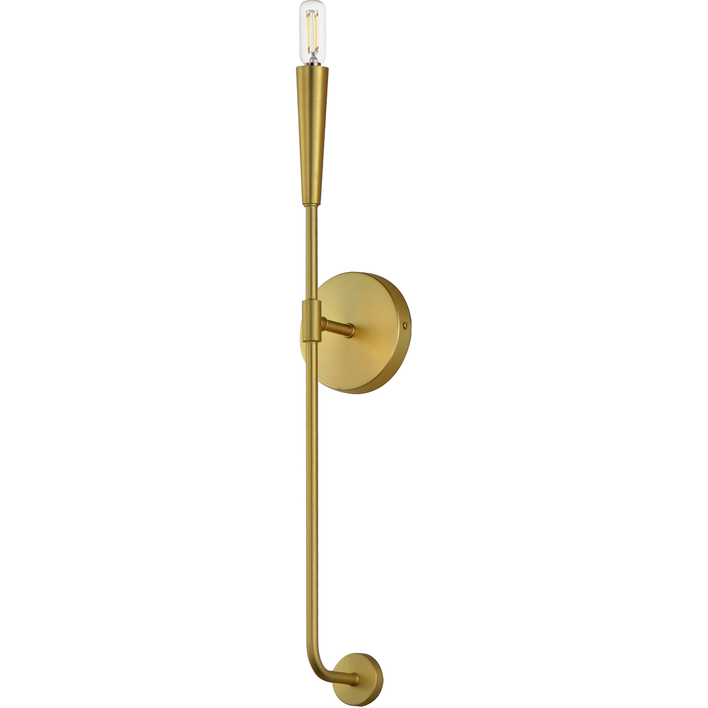 Vela 1 Light 5 inch Satin Brass ADA Wall Sconce Wall Light