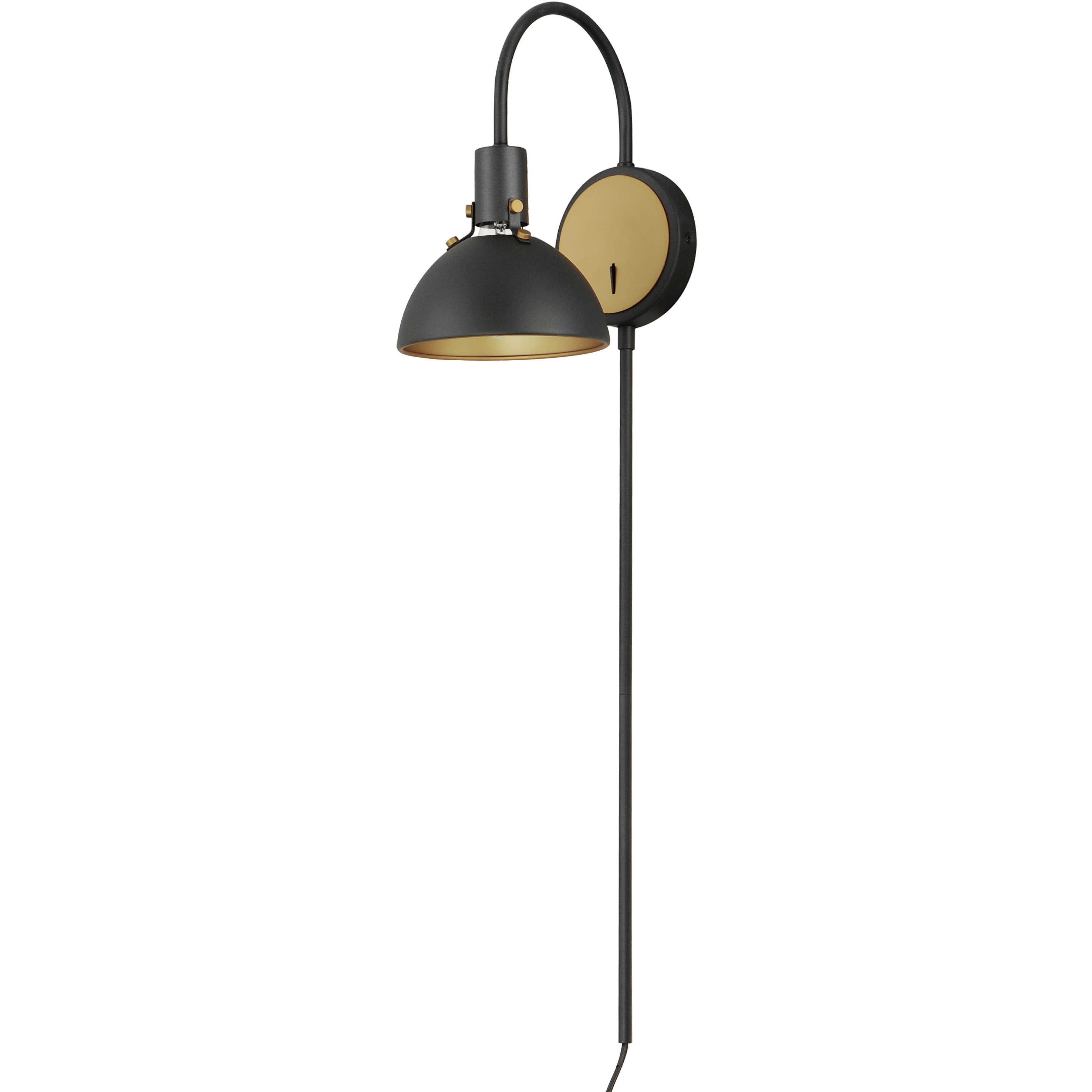 Dawn 1 Light 7 inch Antique Brass and Black Wall Sconce Wall Light