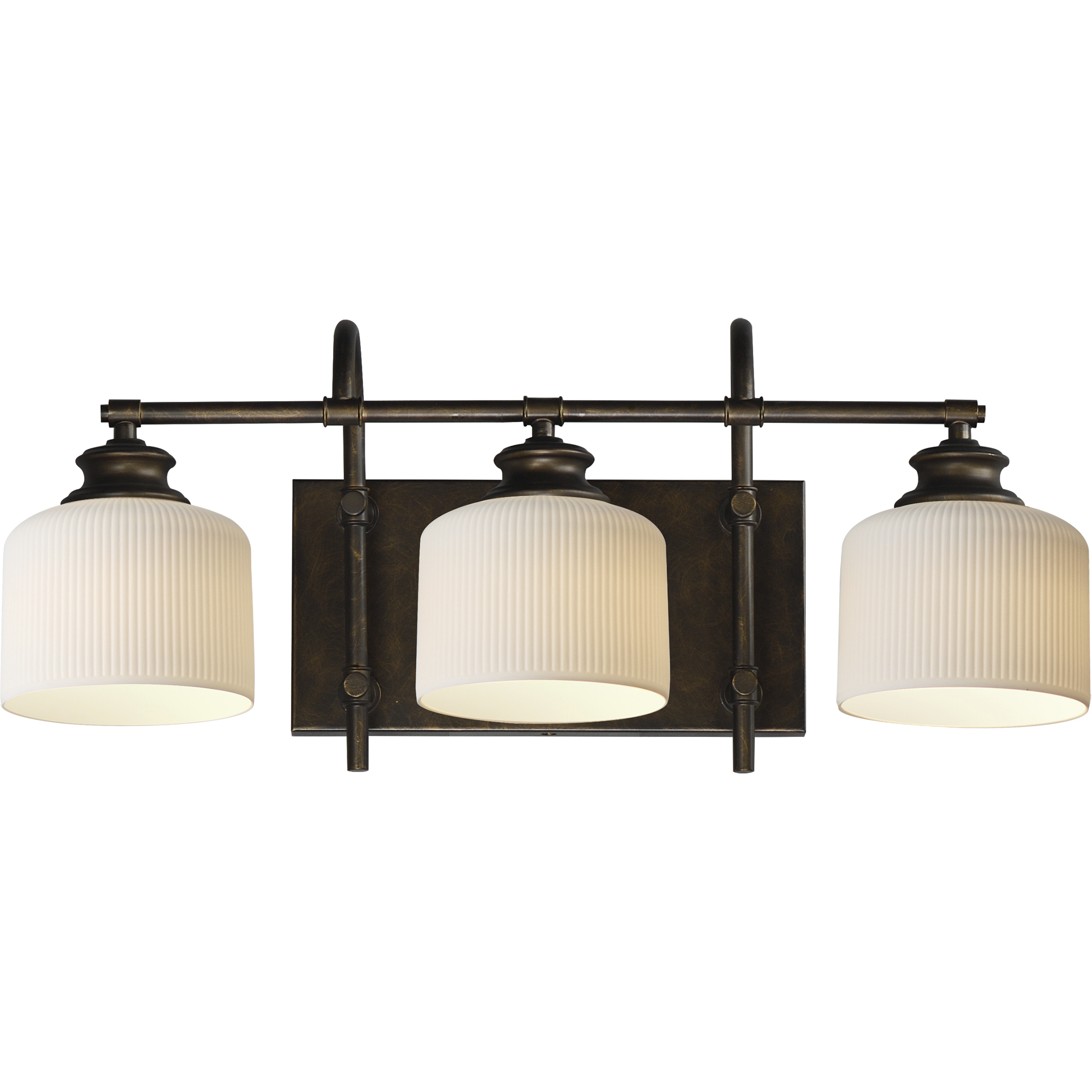 Bisque 3 Light 24 inch Oil Rubbed Bronze Bath Vanity Wall Light
